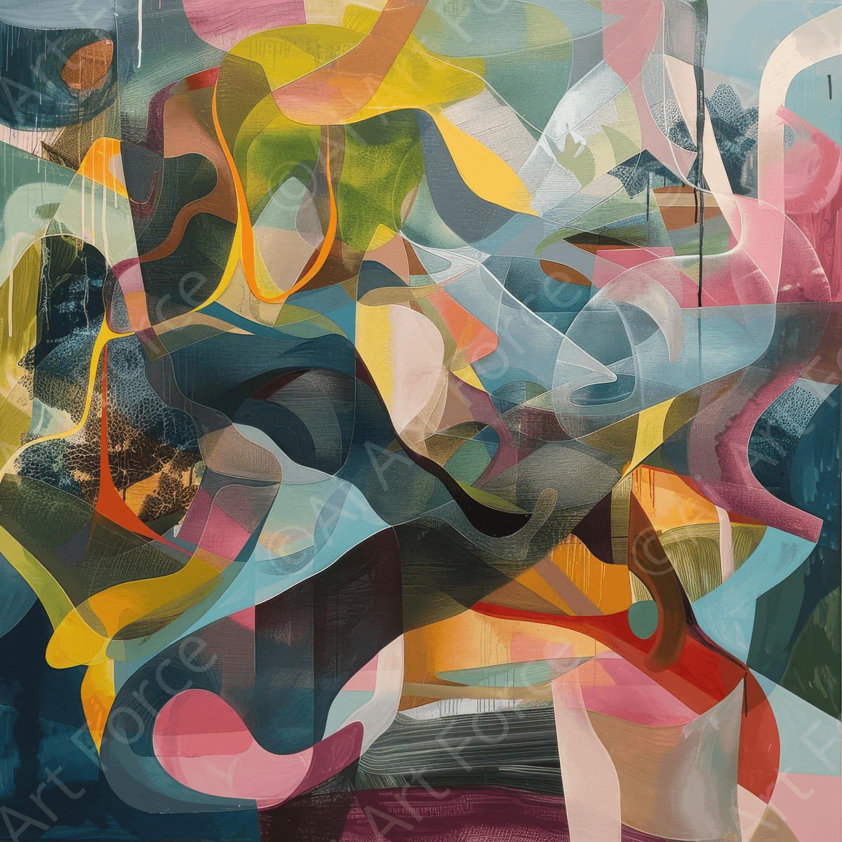 Abstract base of worlds flows together seeing a lot on nothingness - Shop Ai Art WebShop - Digital Art online Store