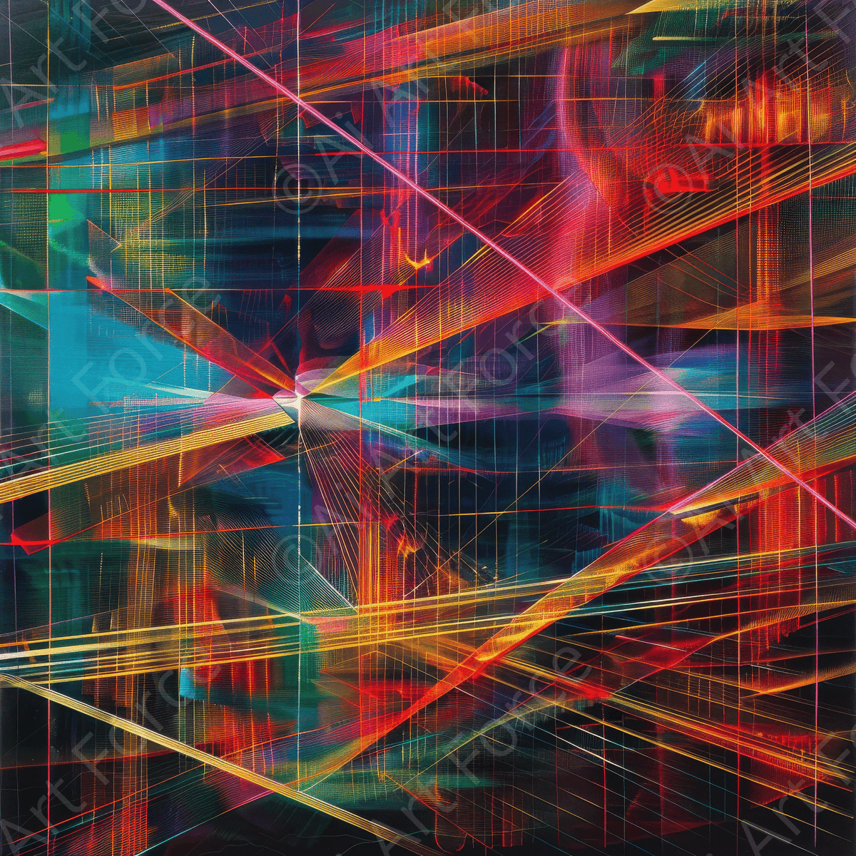 Abstract Lasers 2 - Shop Ai Art WebShop - Digital Art online Store