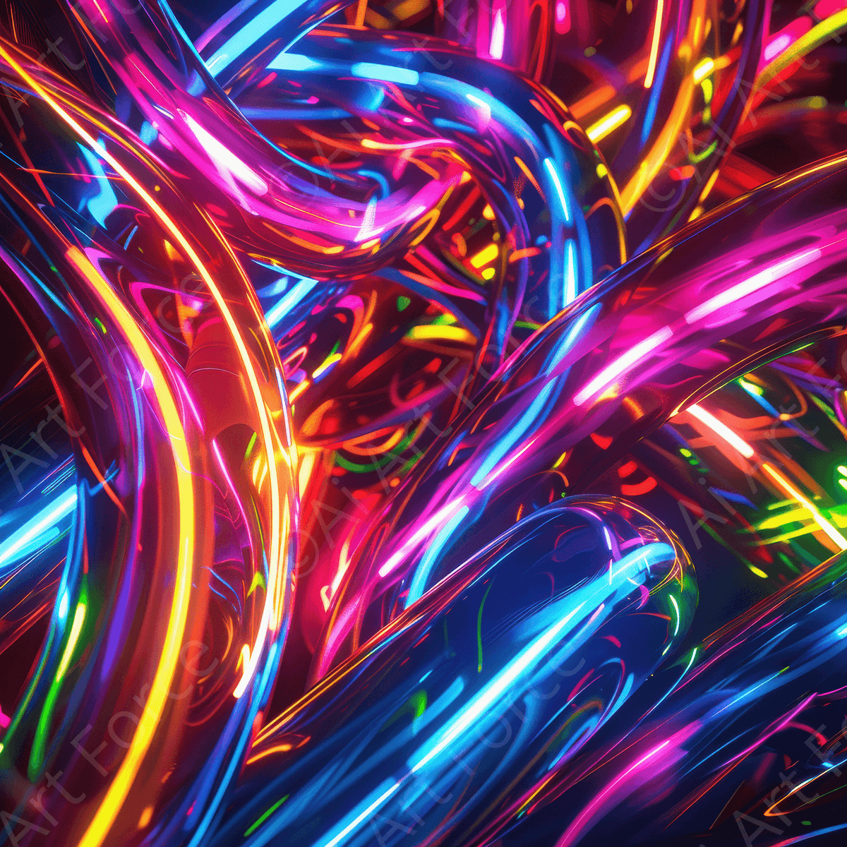 Abstract Neon 8 - Shop Ai Art WebShop - Digital Art online Store