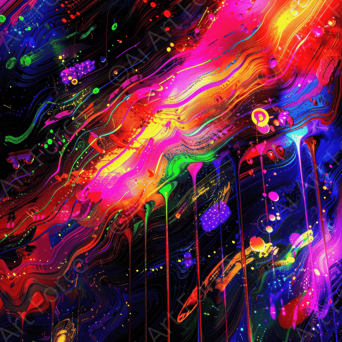 Abstract - Neon1 - Shop Ai Art WebShop - Digital Art online Store