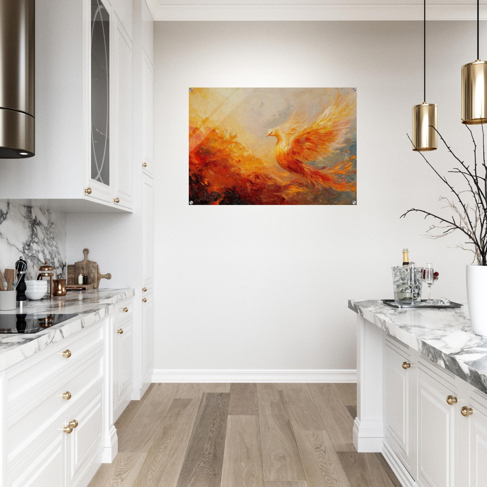 Acrylic Print Landscape - Impressionist Phoenix Rebirth Impressionism Did 2 - Shop Ai Art WebShop - Digital Art online Store