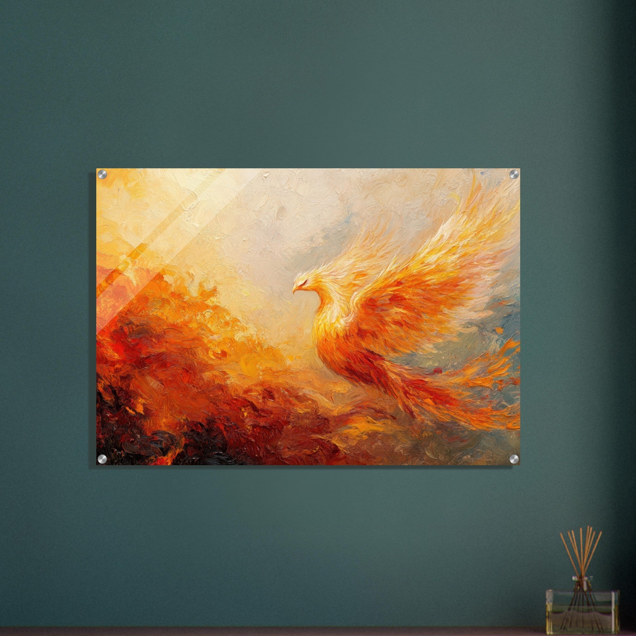 Acrylic Print Landscape - Impressionist Phoenix Rebirth Impressionism Did 2 - Shop Ai Art WebShop - Digital Art online Store