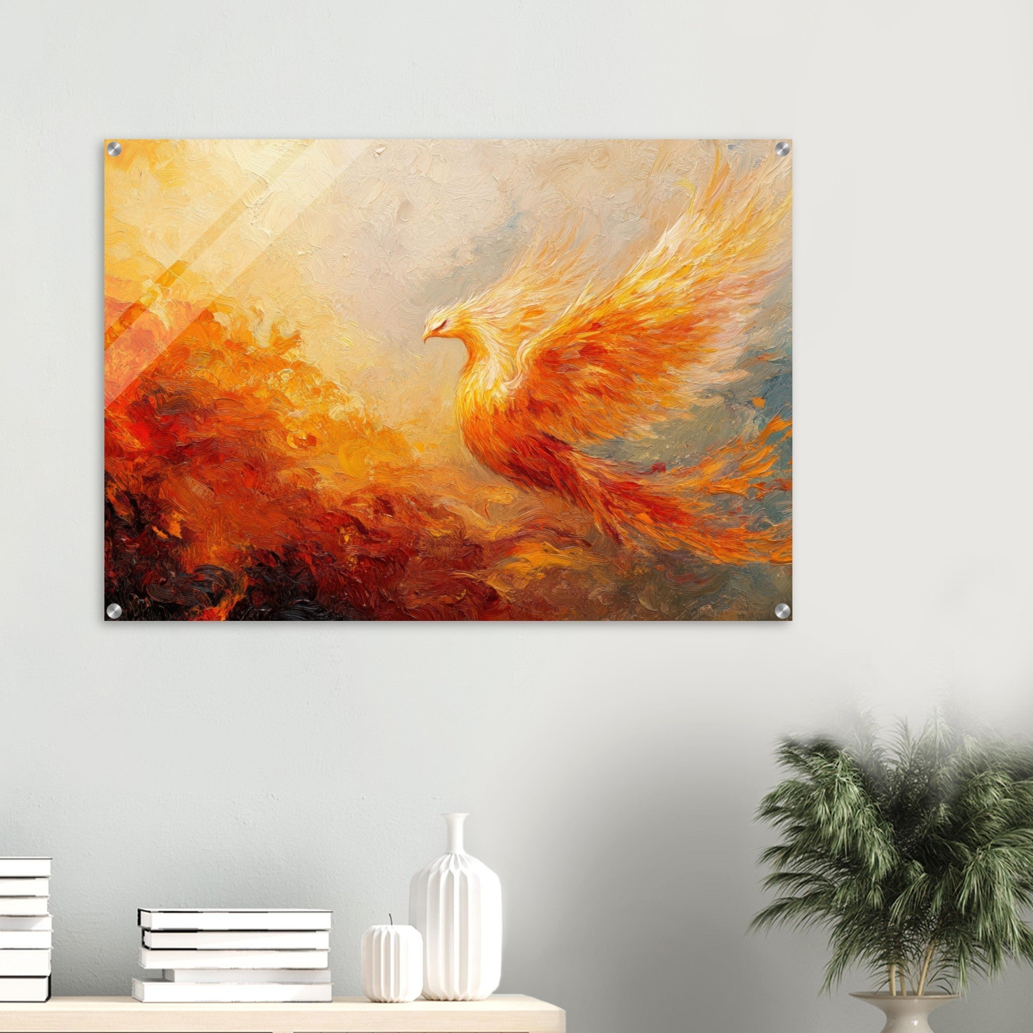 Acrylic Print Landscape - Impressionist Phoenix Rebirth Impressionism Did 2 - Shop Ai Art WebShop - Digital Art online Store