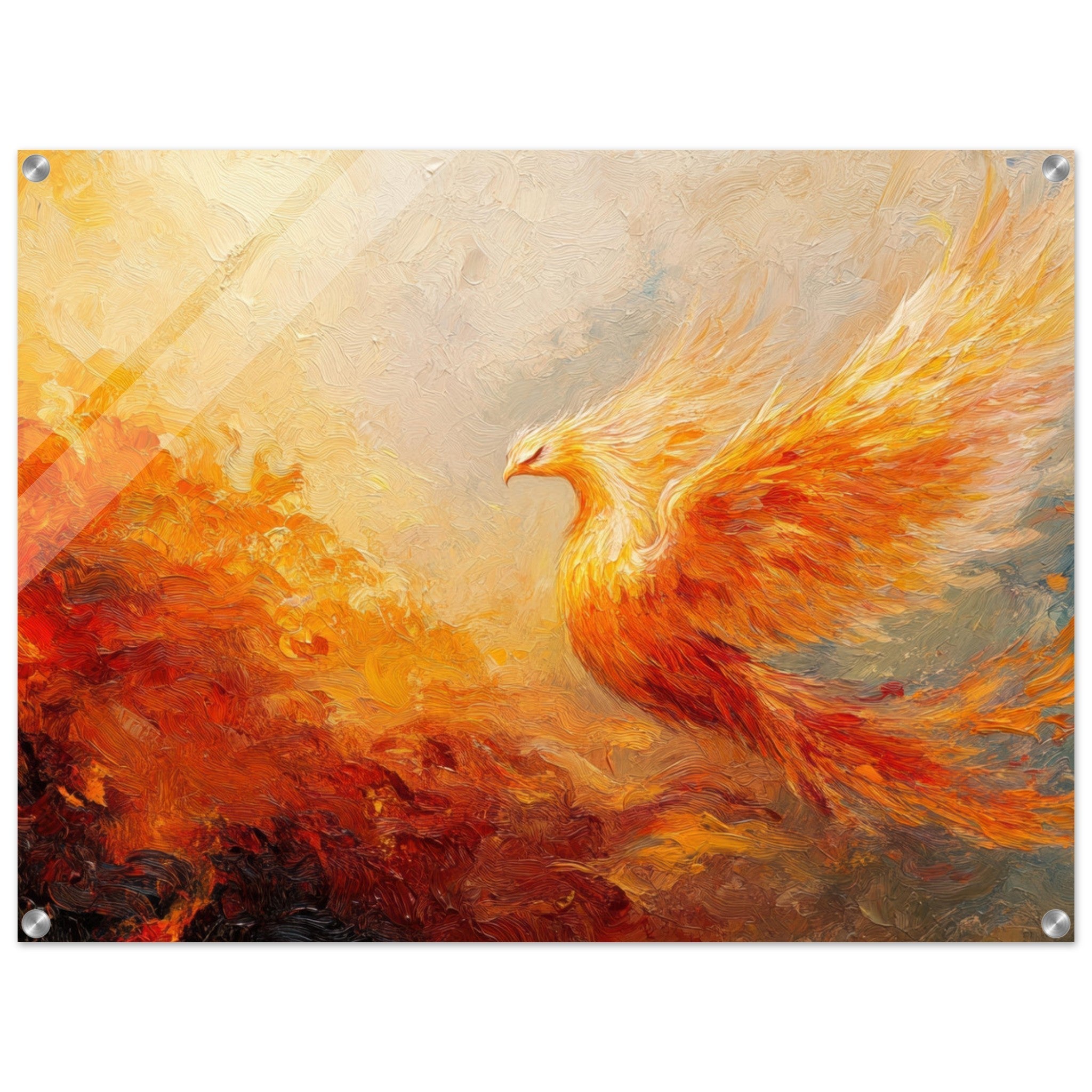 Acrylic Print Landscape - Impressionist Phoenix Rebirth Impressionism Did 2 - Shop Ai Art WebShop - Digital Art online Store