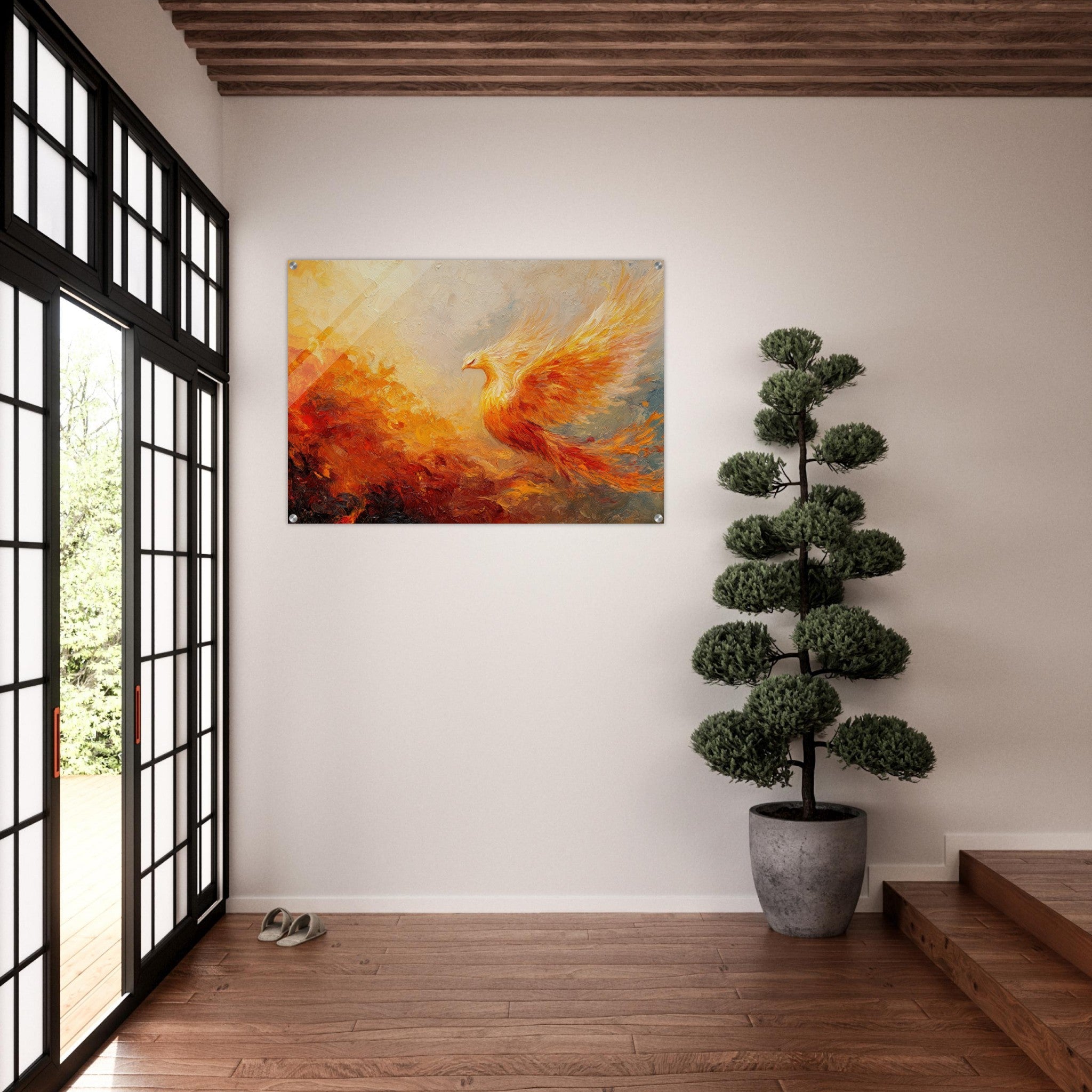 Acrylic Print Landscape - Impressionist Phoenix Rebirth Impressionism Did 2 - Shop Ai Art WebShop - Digital Art online Store