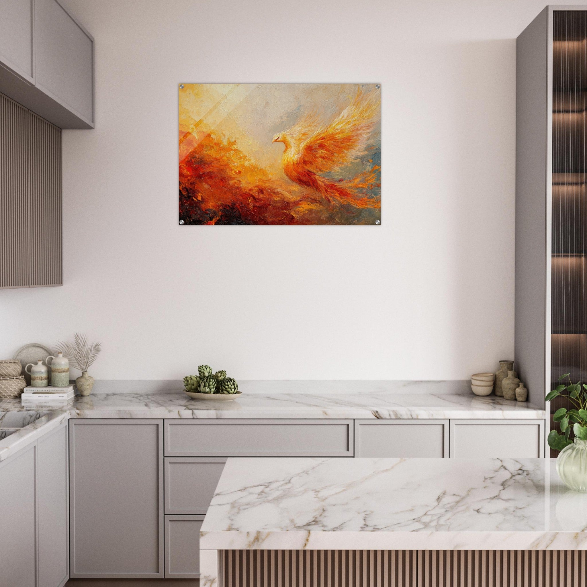 Acrylic Print Landscape - Impressionist Phoenix Rebirth Impressionism Did 2 - Shop Ai Art WebShop - Digital Art online Store