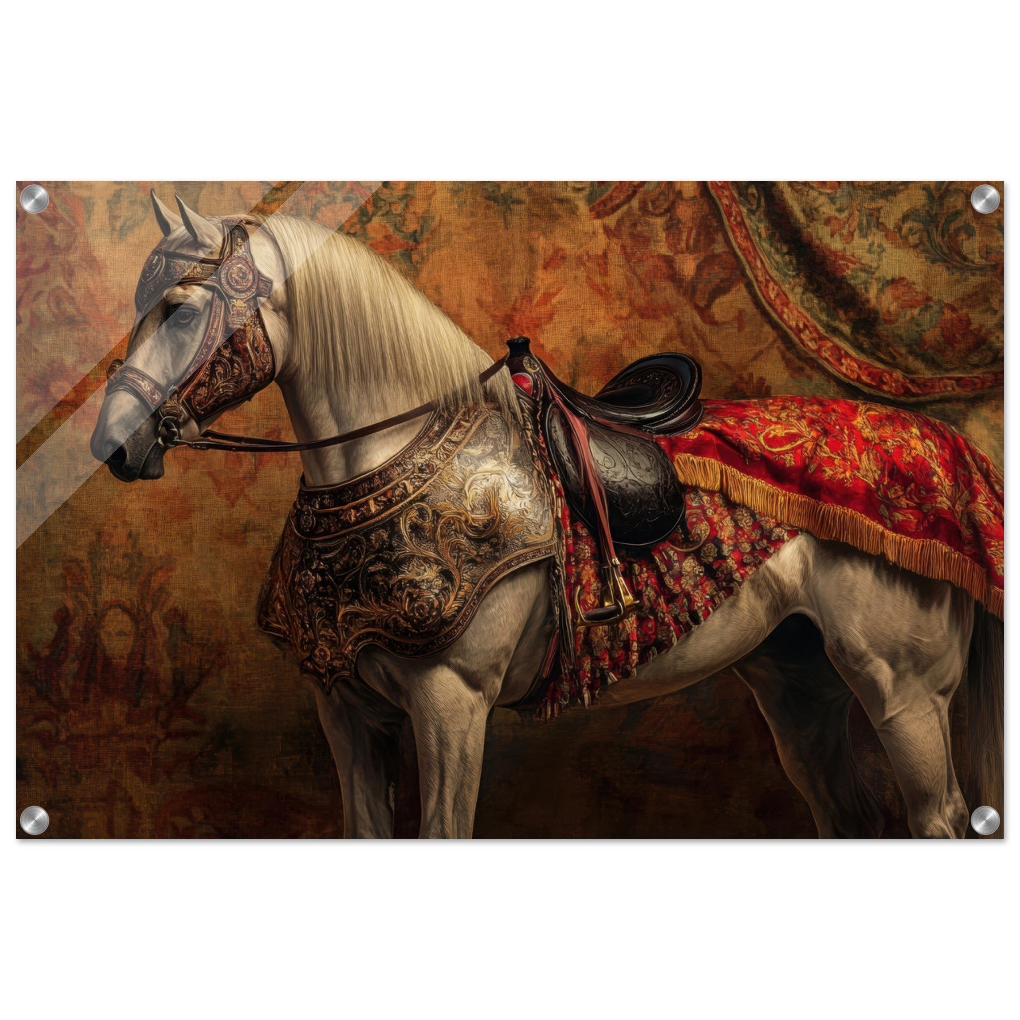 Acrylic Print Landscape - Renaissance Portrait of a Noble Horse A dignified 2 - Shop Ai Art WebShop - Digital Art online Store