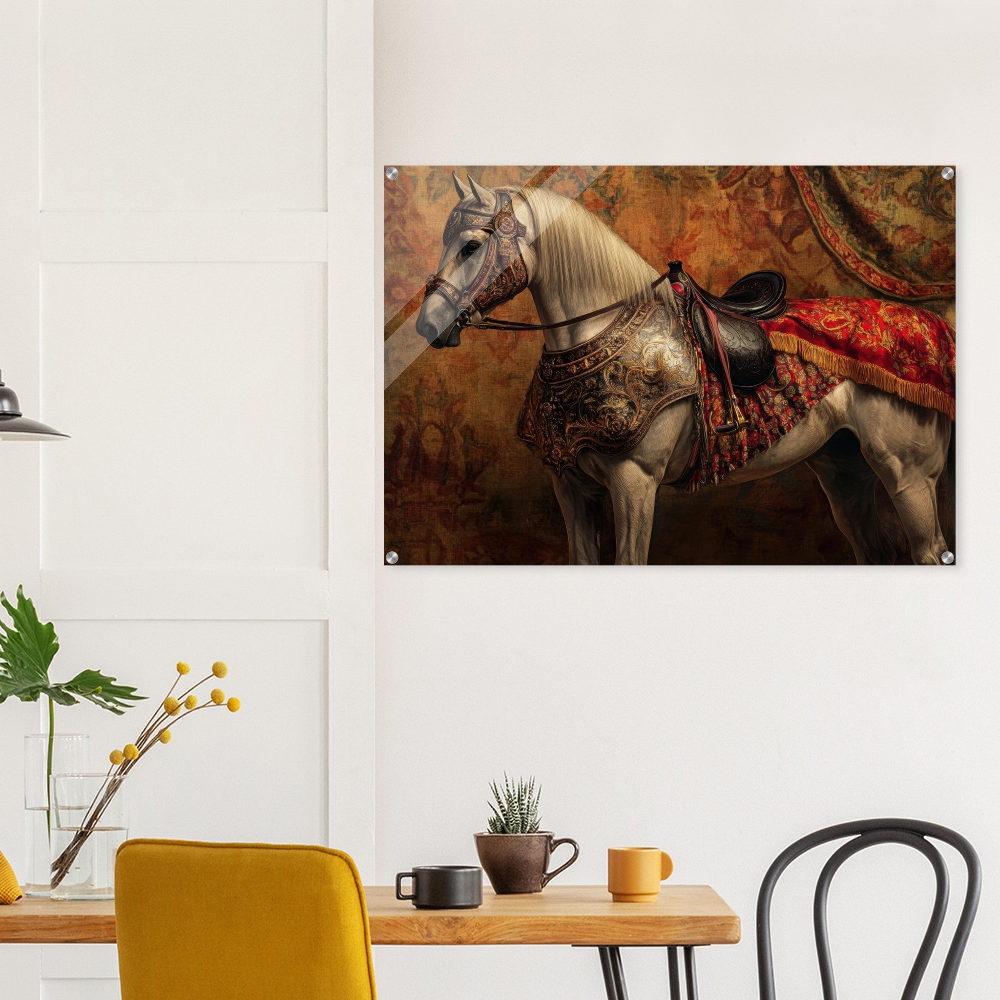 Acrylic Print Landscape - Renaissance Portrait of a Noble Horse A dignified 2 - Shop Ai Art WebShop - Digital Art online Store
