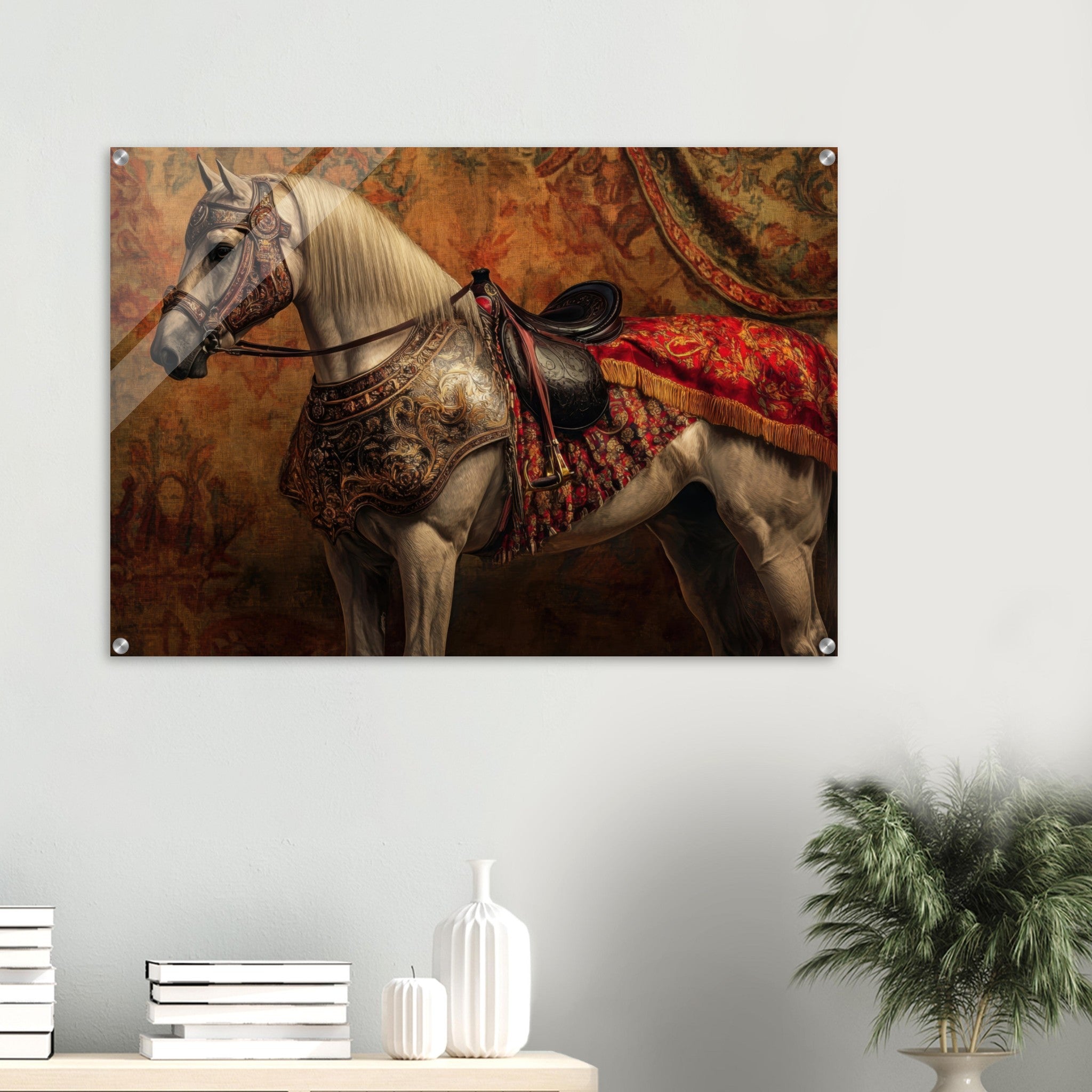 Acrylic Print Landscape - Renaissance Portrait of a Noble Horse A dignified 2 - Shop Ai Art WebShop - Digital Art online Store