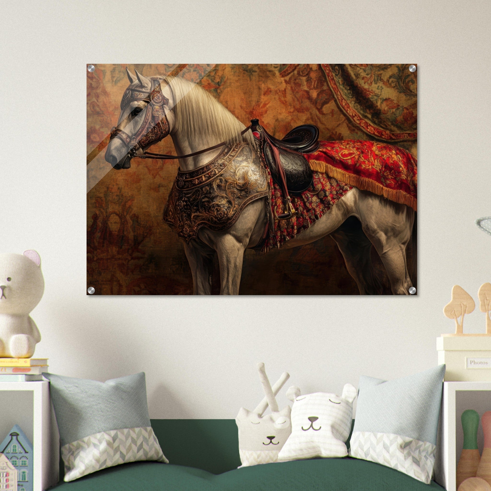 Acrylic Print Landscape - Renaissance Portrait of a Noble Horse A dignified 2 - Shop Ai Art WebShop - Digital Art online Store