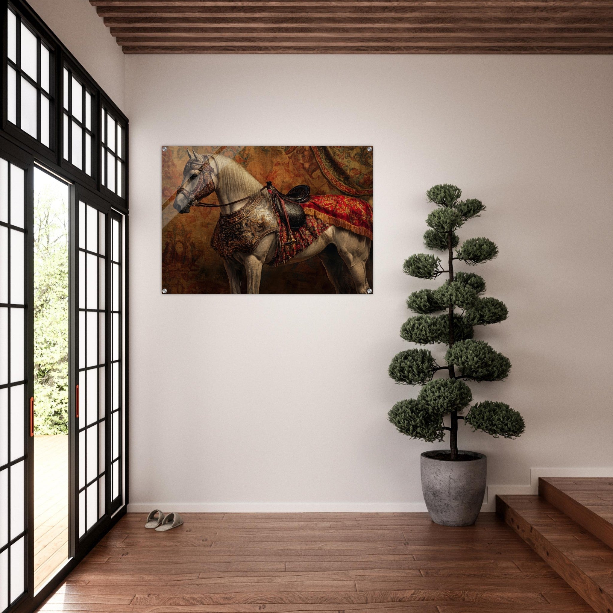Acrylic Print Landscape - Renaissance Portrait of a Noble Horse A dignified 2 - Shop Ai Art WebShop - Digital Art online Store