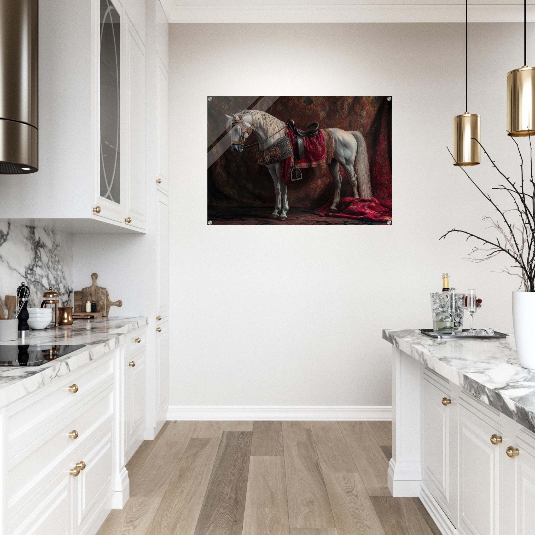 Acrylic Print Landscape - Renaissance Portrait of a Noble Horse A dignified 4 - Shop Ai Art WebShop - Digital Art online Store