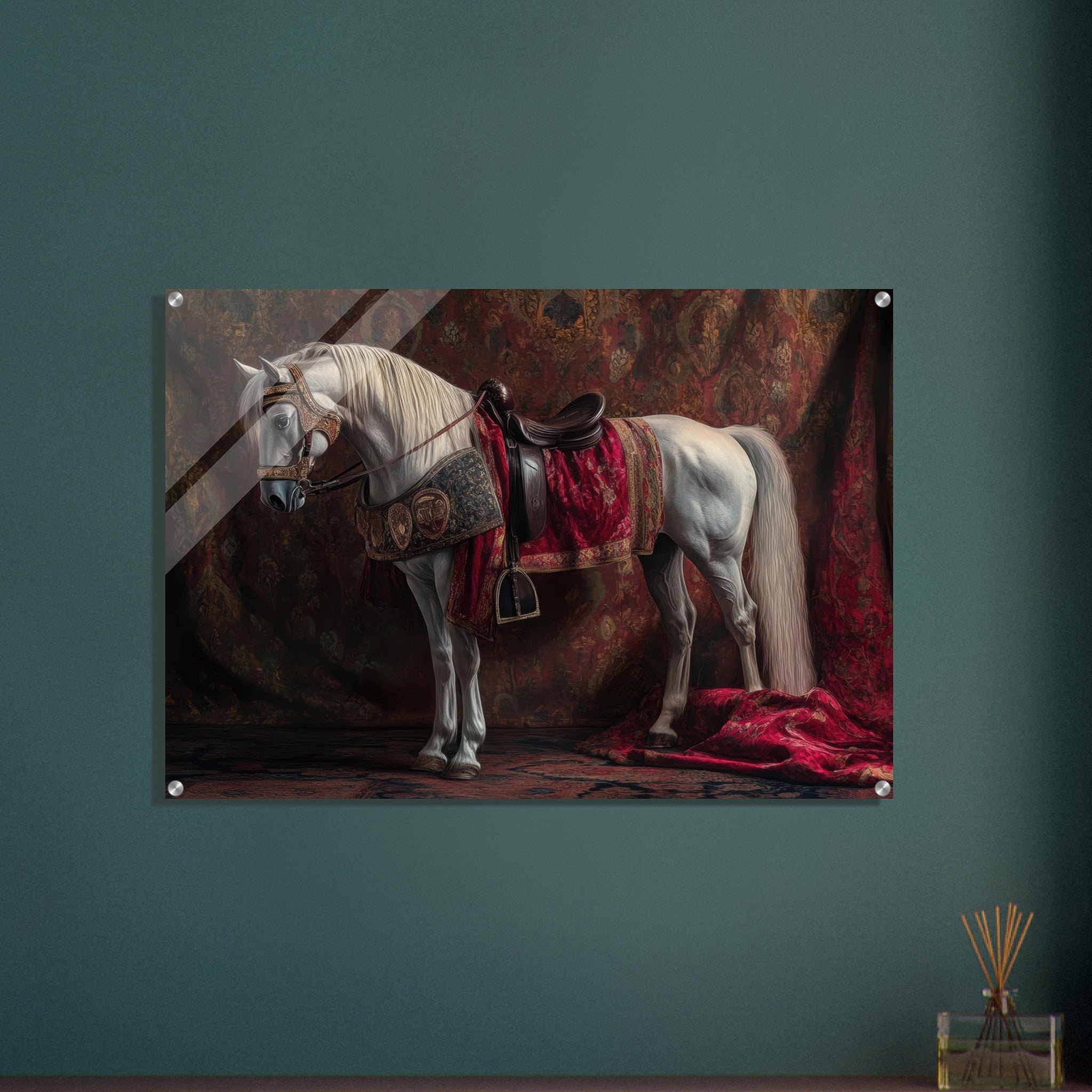 Acrylic Print Landscape - Renaissance Portrait of a Noble Horse A dignified 4 - Shop Ai Art WebShop - Digital Art online Store