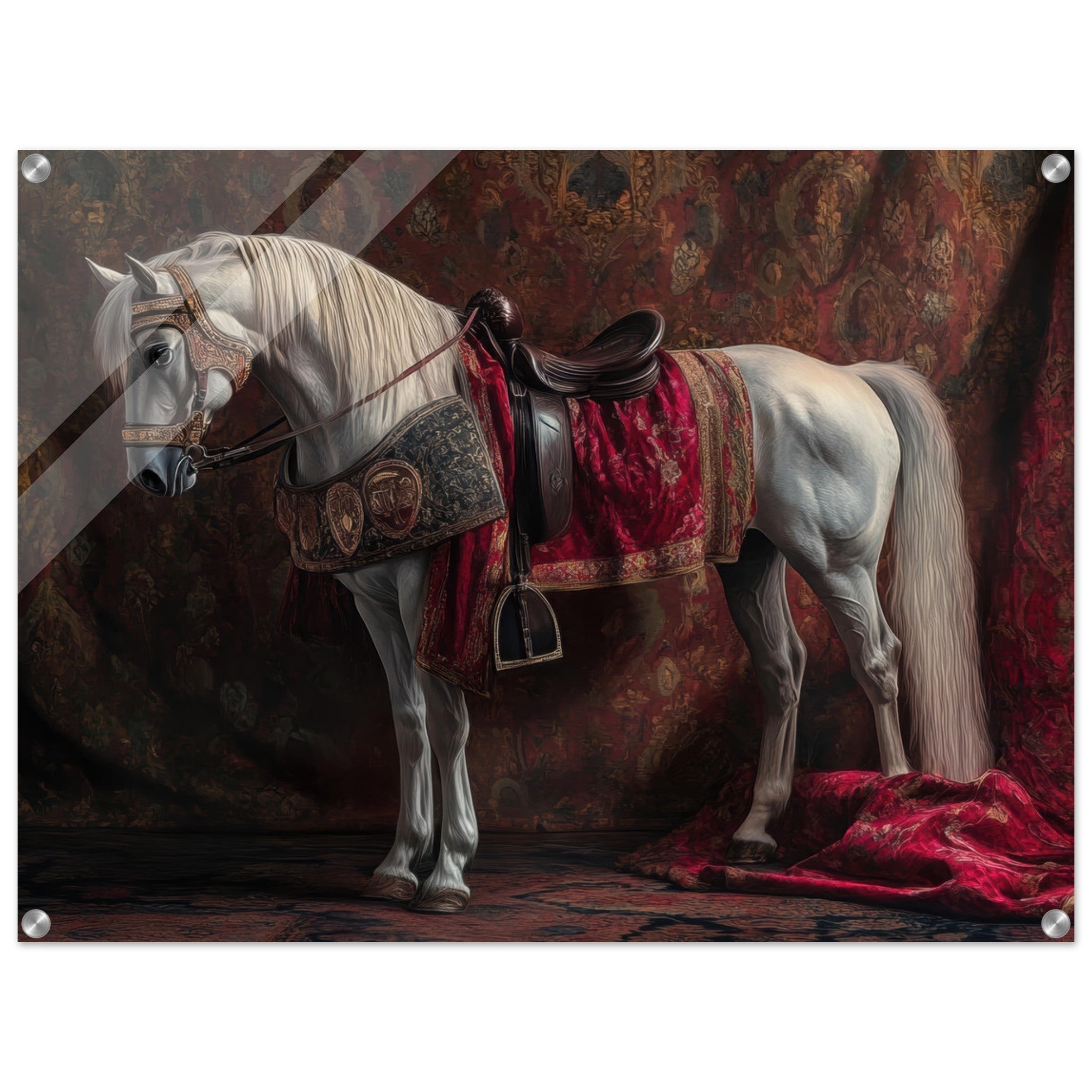 Acrylic Print Landscape - Renaissance Portrait of a Noble Horse A dignified 4 - Shop Ai Art WebShop - Digital Art online Store