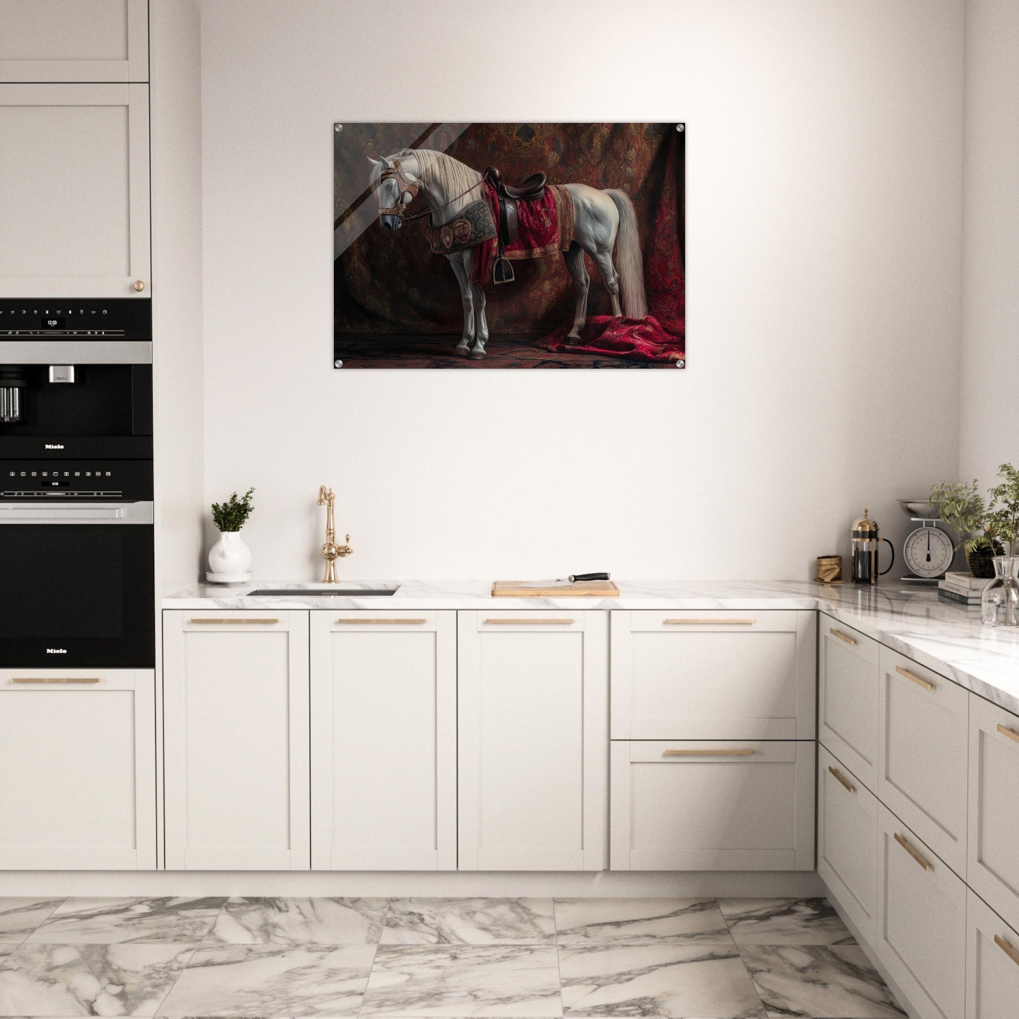 Acrylic Print Landscape - Renaissance Portrait of a Noble Horse A dignified 4 - Shop Ai Art WebShop - Digital Art online Store