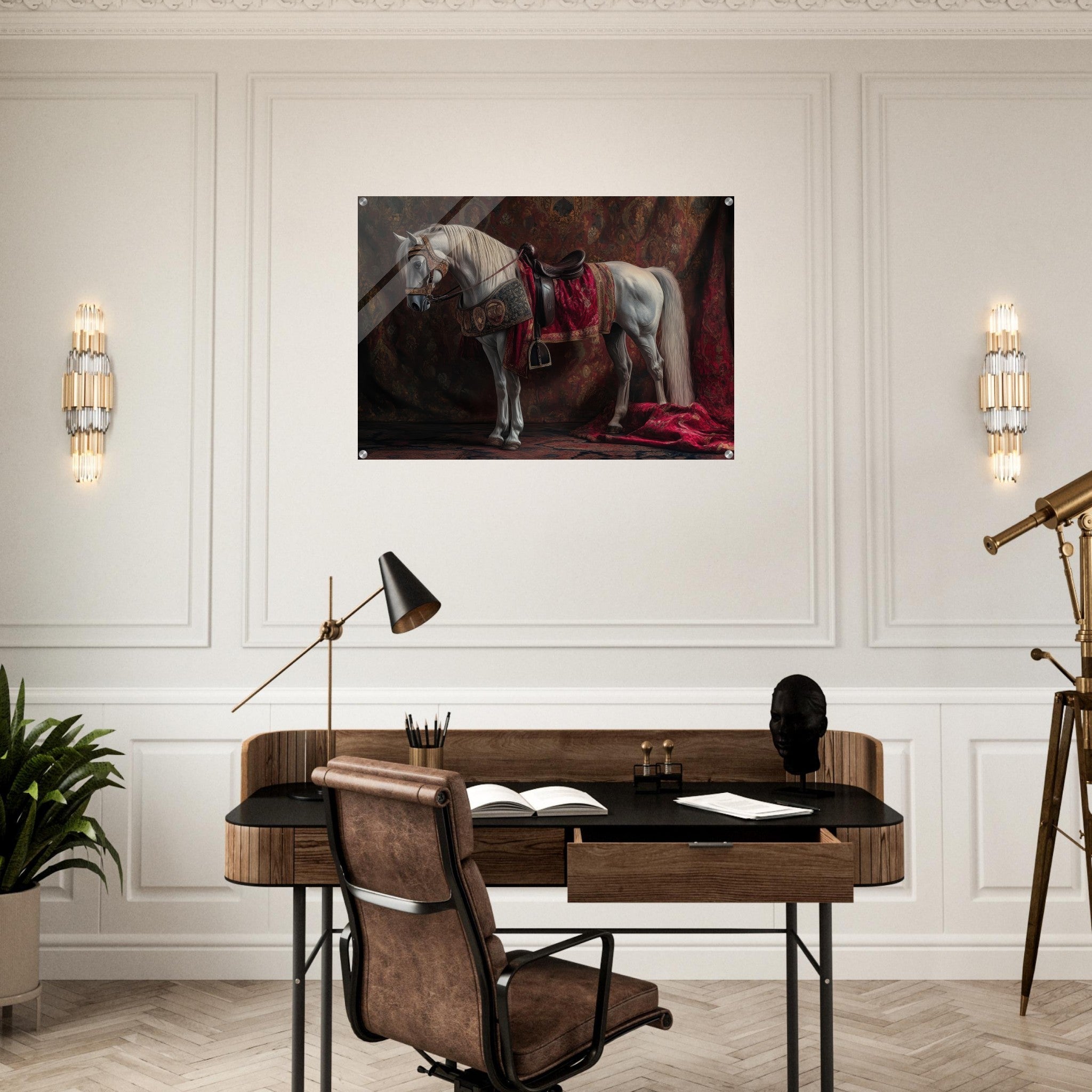 Acrylic Print Landscape - Renaissance Portrait of a Noble Horse A dignified 4 - Shop Ai Art WebShop - Digital Art online Store