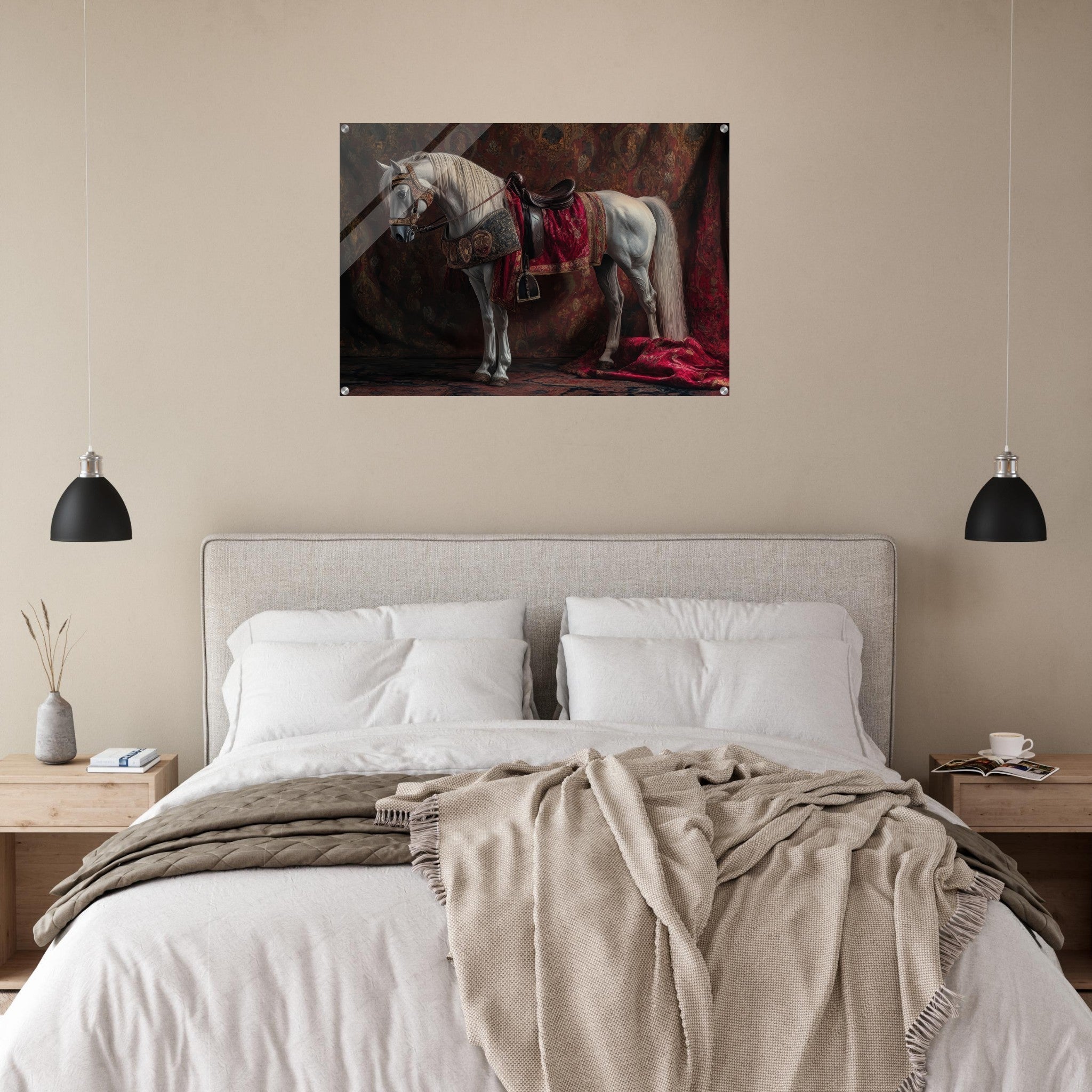 Acrylic Print Landscape - Renaissance Portrait of a Noble Horse A dignified 4 - Shop Ai Art WebShop - Digital Art online Store