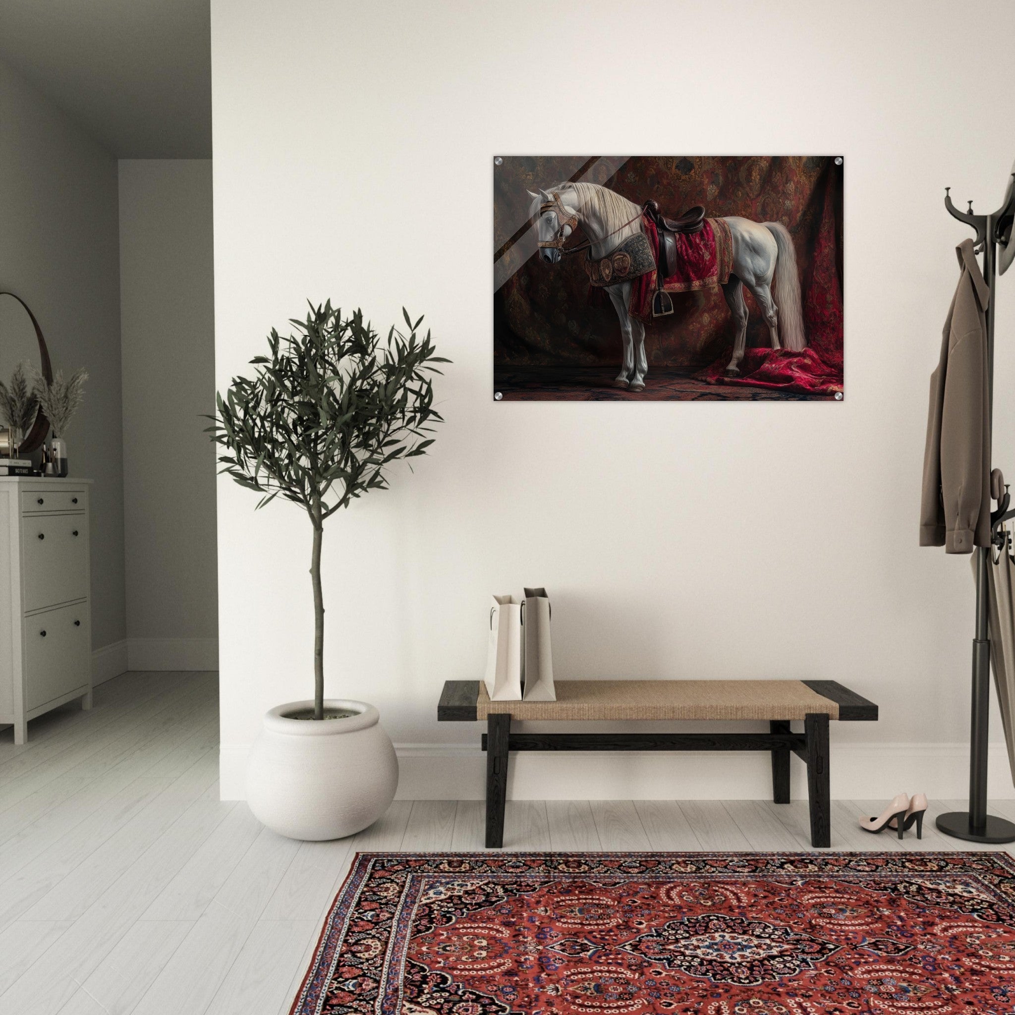 Acrylic Print Landscape - Renaissance Portrait of a Noble Horse A dignified 4 - Shop Ai Art WebShop - Digital Art online Store