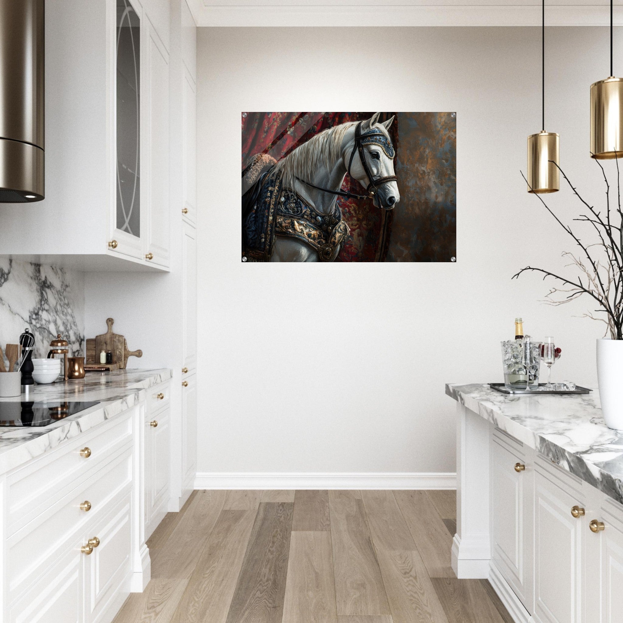 Acrylic Print Landscape - Renaissance Portrait of a Noble Horse A dignified 6 - Shop Ai Art WebShop - Digital Art online Store