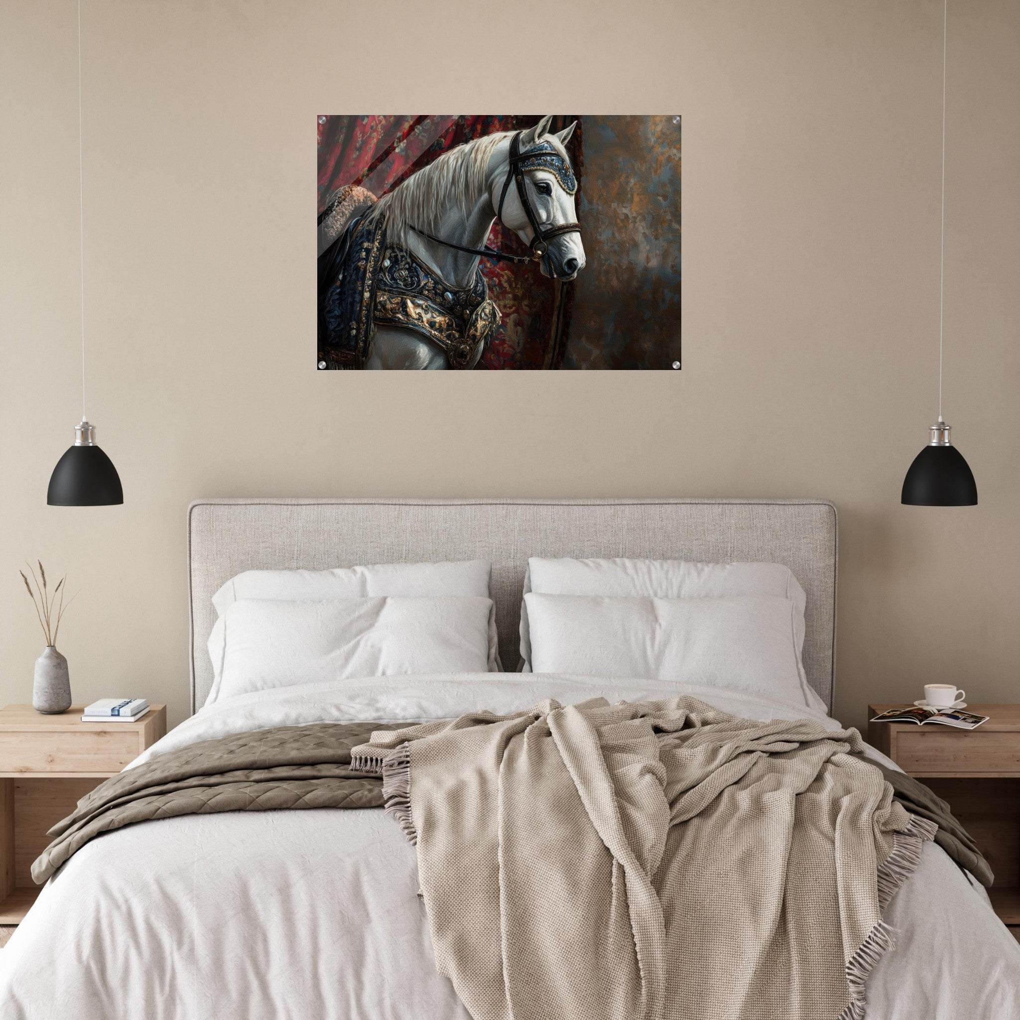Acrylic Print Landscape - Renaissance Portrait of a Noble Horse A dignified 6 - Shop Ai Art WebShop - Digital Art online Store