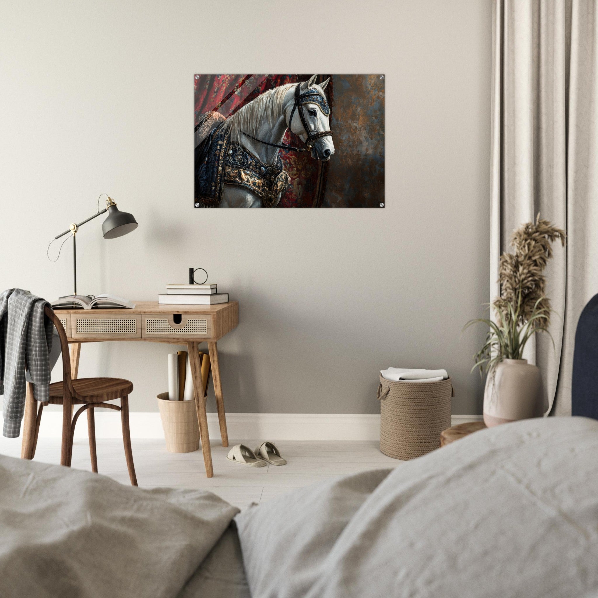 Acrylic Print Landscape - Renaissance Portrait of a Noble Horse A dignified 6 - Shop Ai Art WebShop - Digital Art online Store