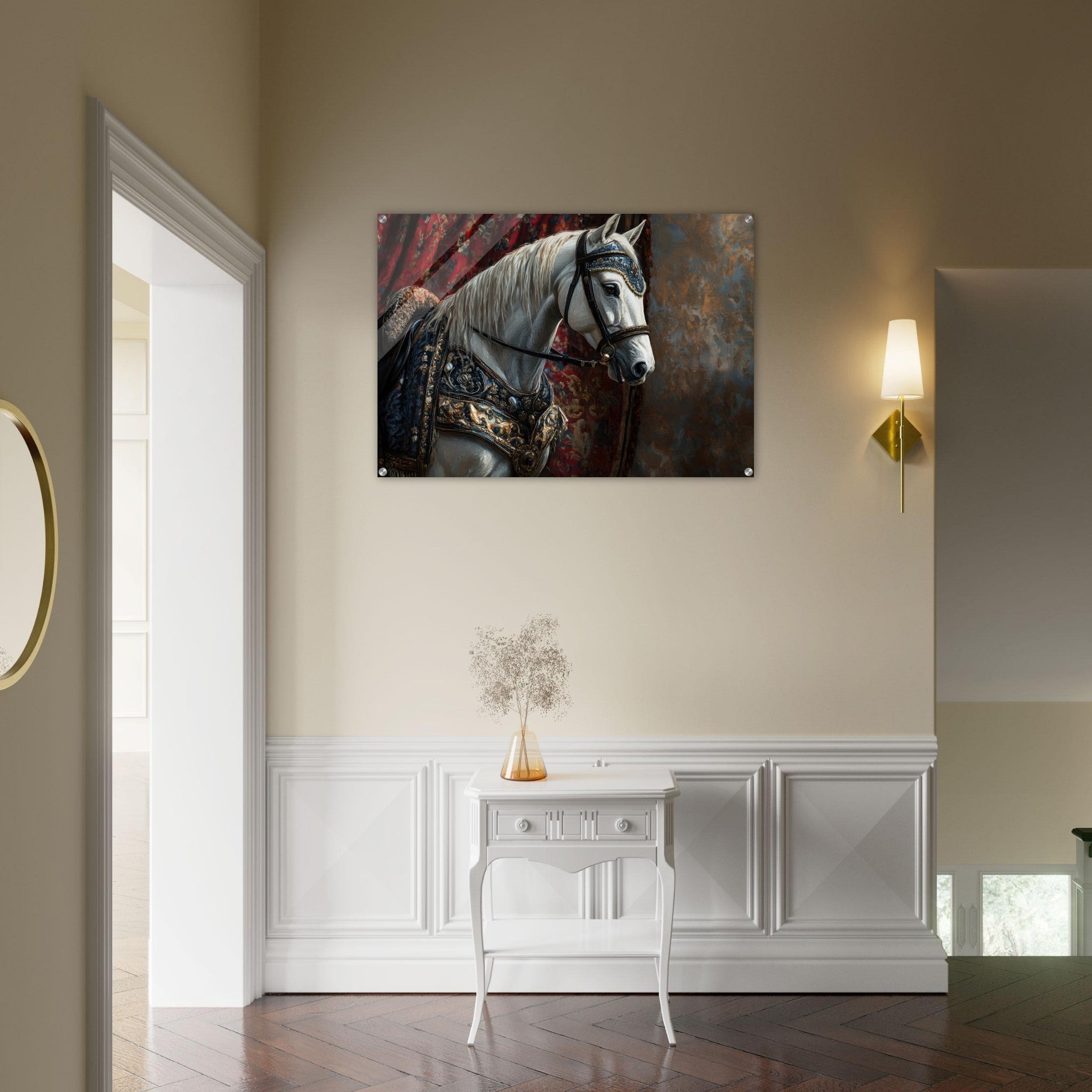 Acrylic Print Landscape - Renaissance Portrait of a Noble Horse A dignified 6 - Shop Ai Art WebShop - Digital Art online Store