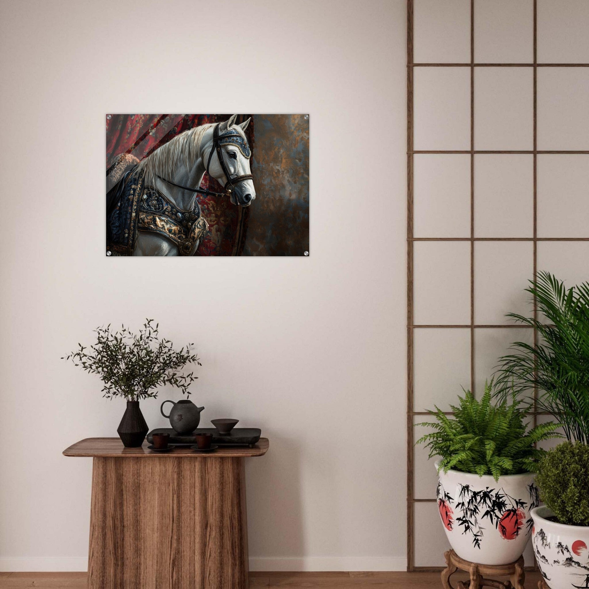 Acrylic Print Landscape - Renaissance Portrait of a Noble Horse A dignified 6 - Shop Ai Art WebShop - Digital Art online Store