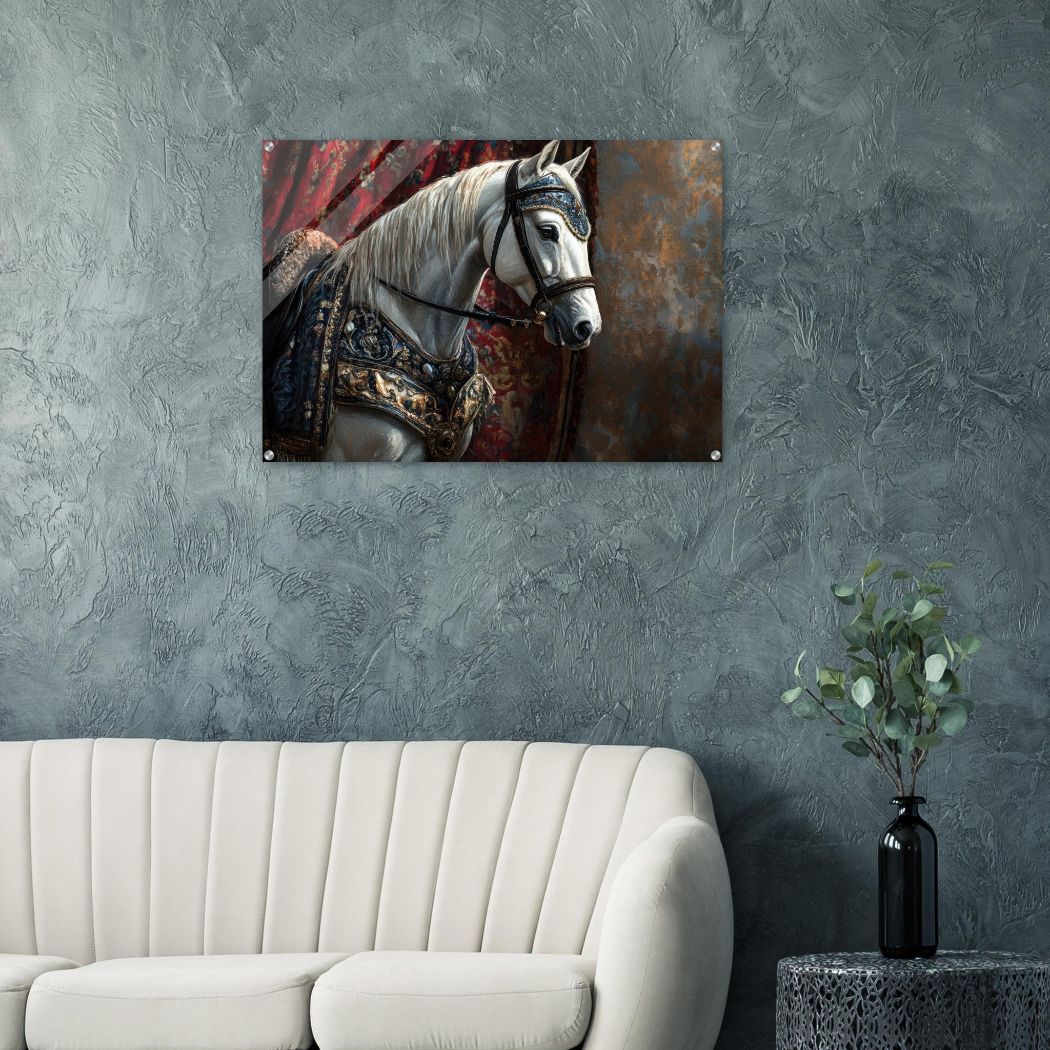 Acrylic Print Landscape - Renaissance Portrait of a Noble Horse A dignified 6 - Shop Ai Art WebShop - Digital Art online Store