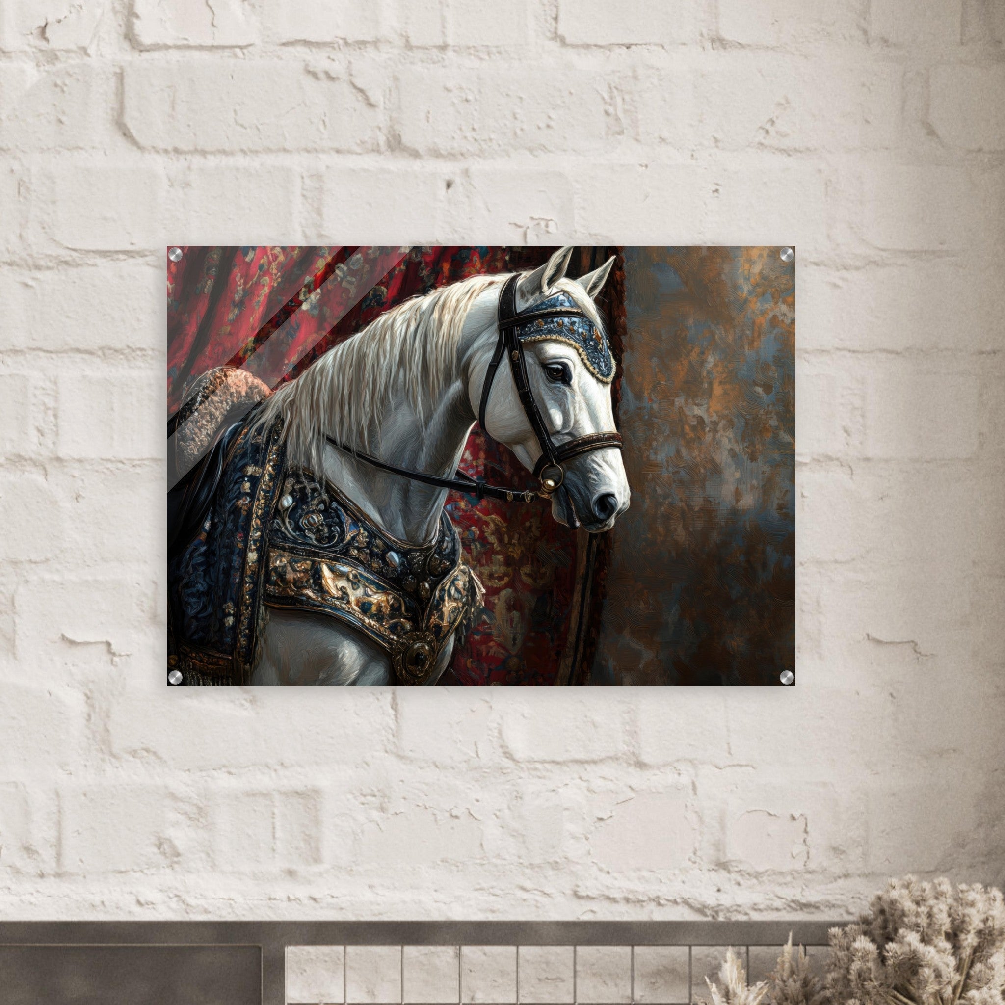 Acrylic Print Landscape - Renaissance Portrait of a Noble Horse A dignified 6 - Shop Ai Art WebShop - Digital Art online Store