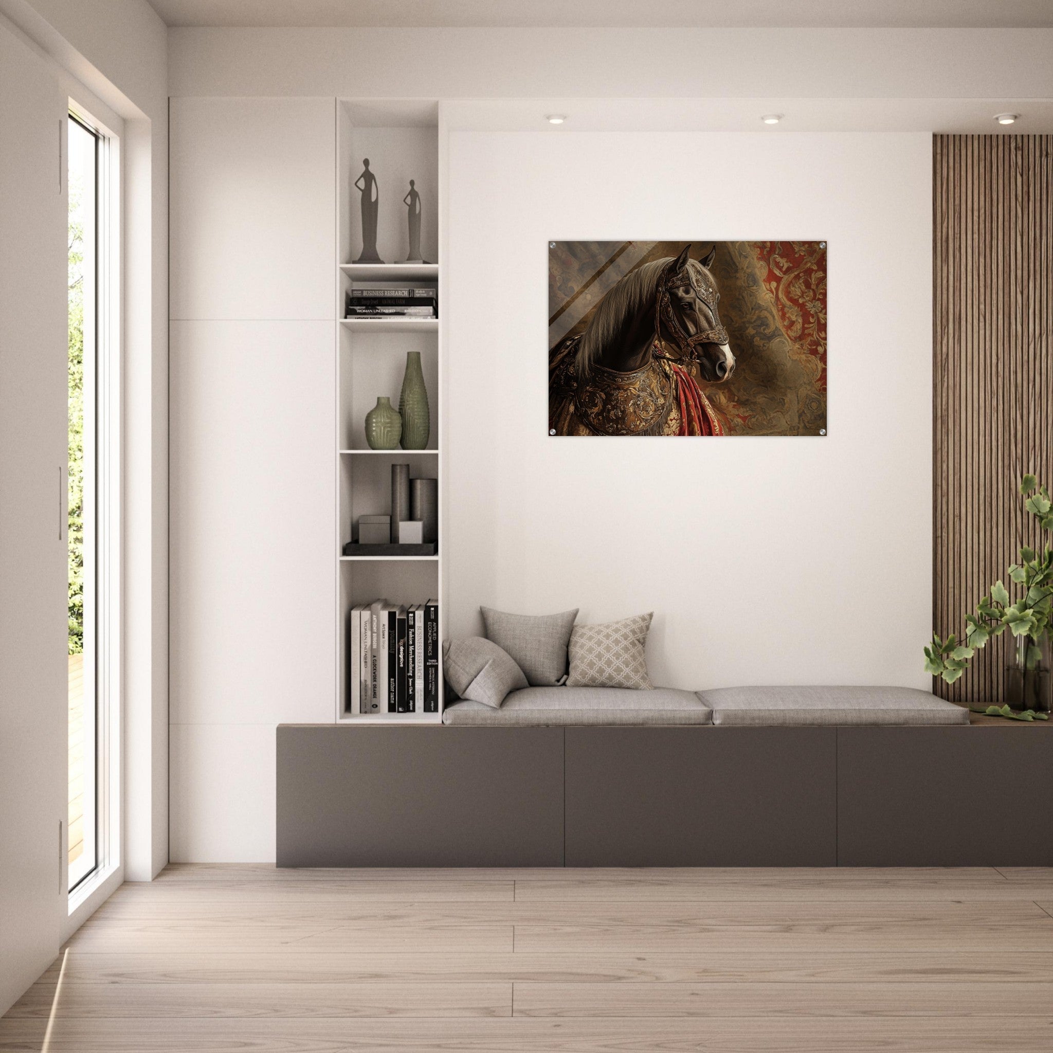 Acrylic Print Landscape - Renaissance Portrait of a Noble Horse A dignified - Shop Ai Art WebShop - Digital Art online Store