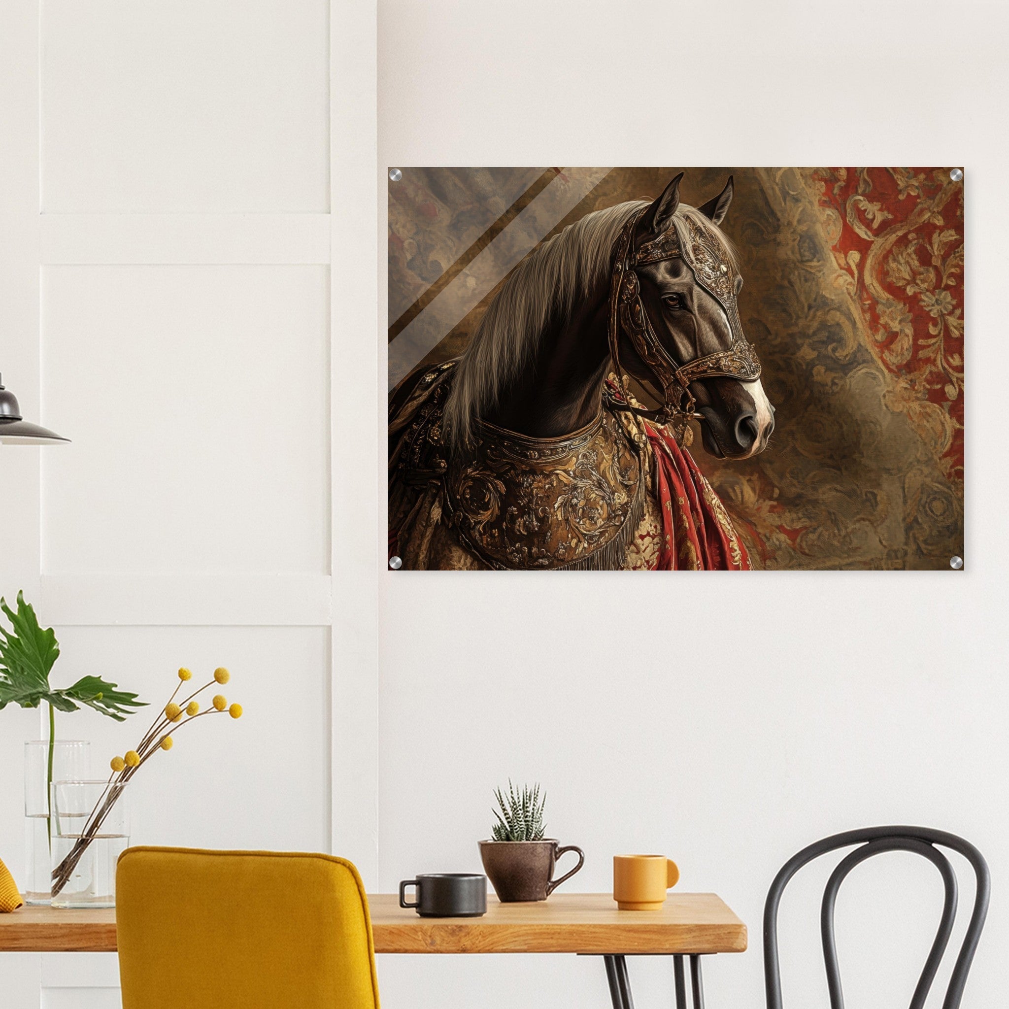 Acrylic Print Landscape - Renaissance Portrait of a Noble Horse A dignified - Shop Ai Art WebShop - Digital Art online Store