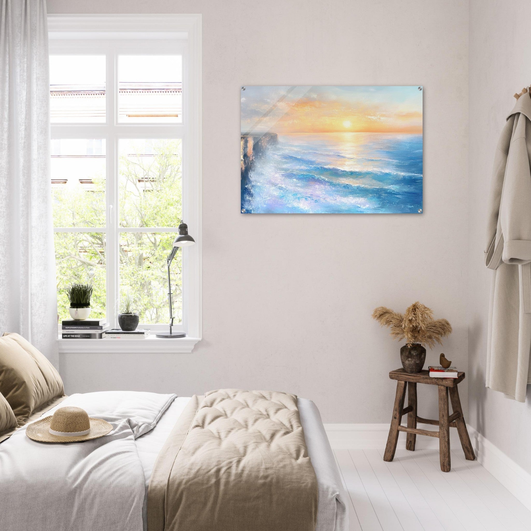 Acrylic Print Landscape - Seaside Cliff at Sunrise A breathtaking Empress - Shop Ai Art WebShop - Digital Art online Store