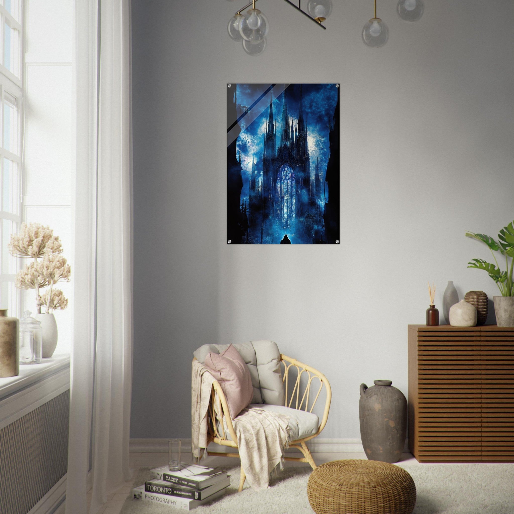 Acrylic Print Portrait - Gothic Cathedral of Lost Magic A haunting Gothic - Shop Ai Art WebShop - Digital Art online Store