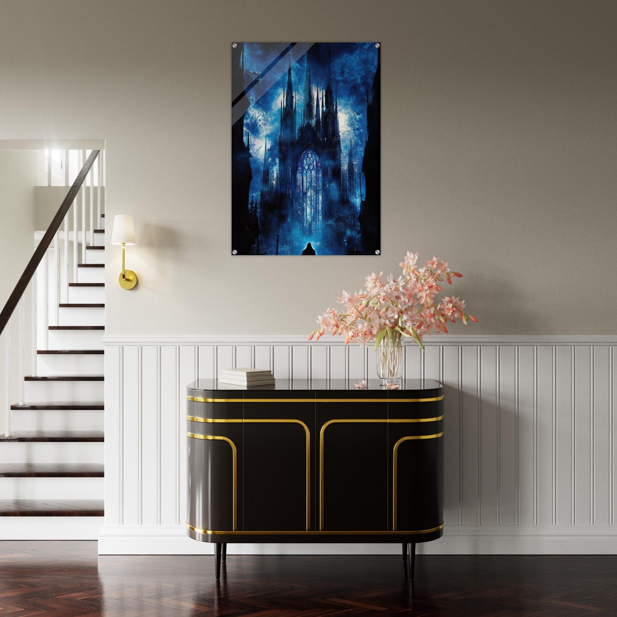 Acrylic Print Portrait - Gothic Cathedral of Lost Magic A haunting Gothic - Shop Ai Art WebShop - Digital Art online Store