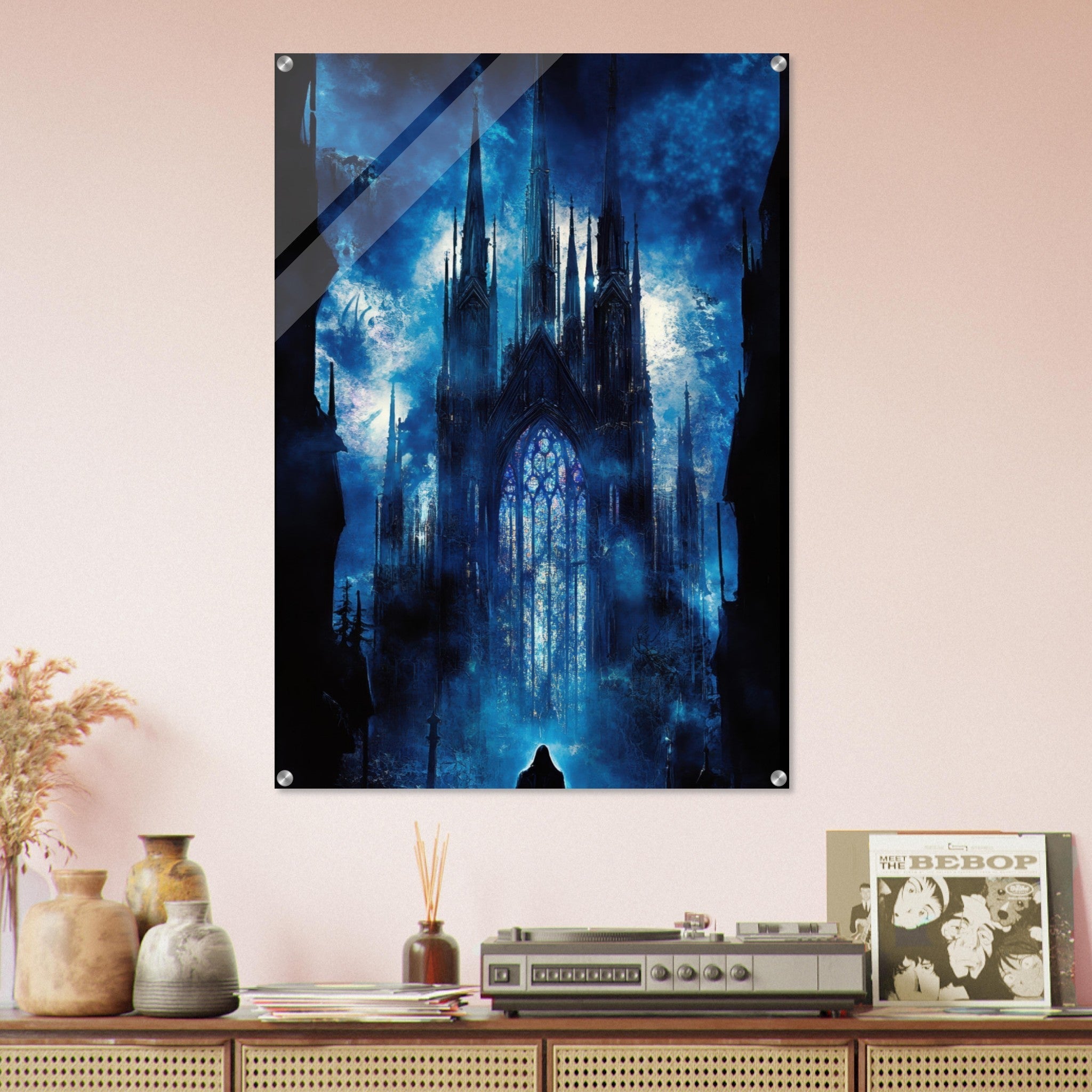 Acrylic Print Portrait - Gothic Cathedral of Lost Magic A haunting Gothic - Shop Ai Art WebShop - Digital Art online Store