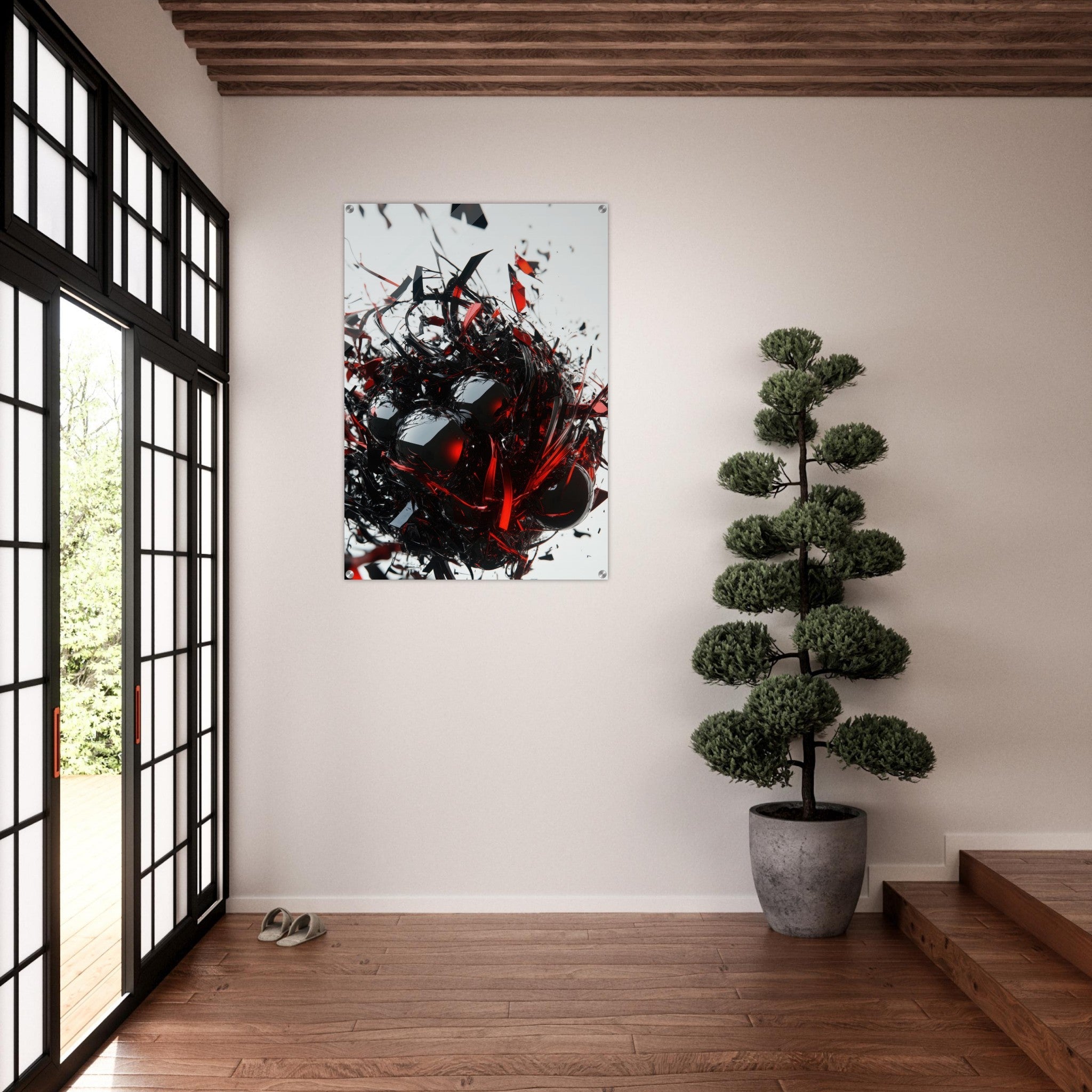 Acrylic Print Portrait - Gravitys Collapse A violent implosion of fragment 4 - Ai Art Force