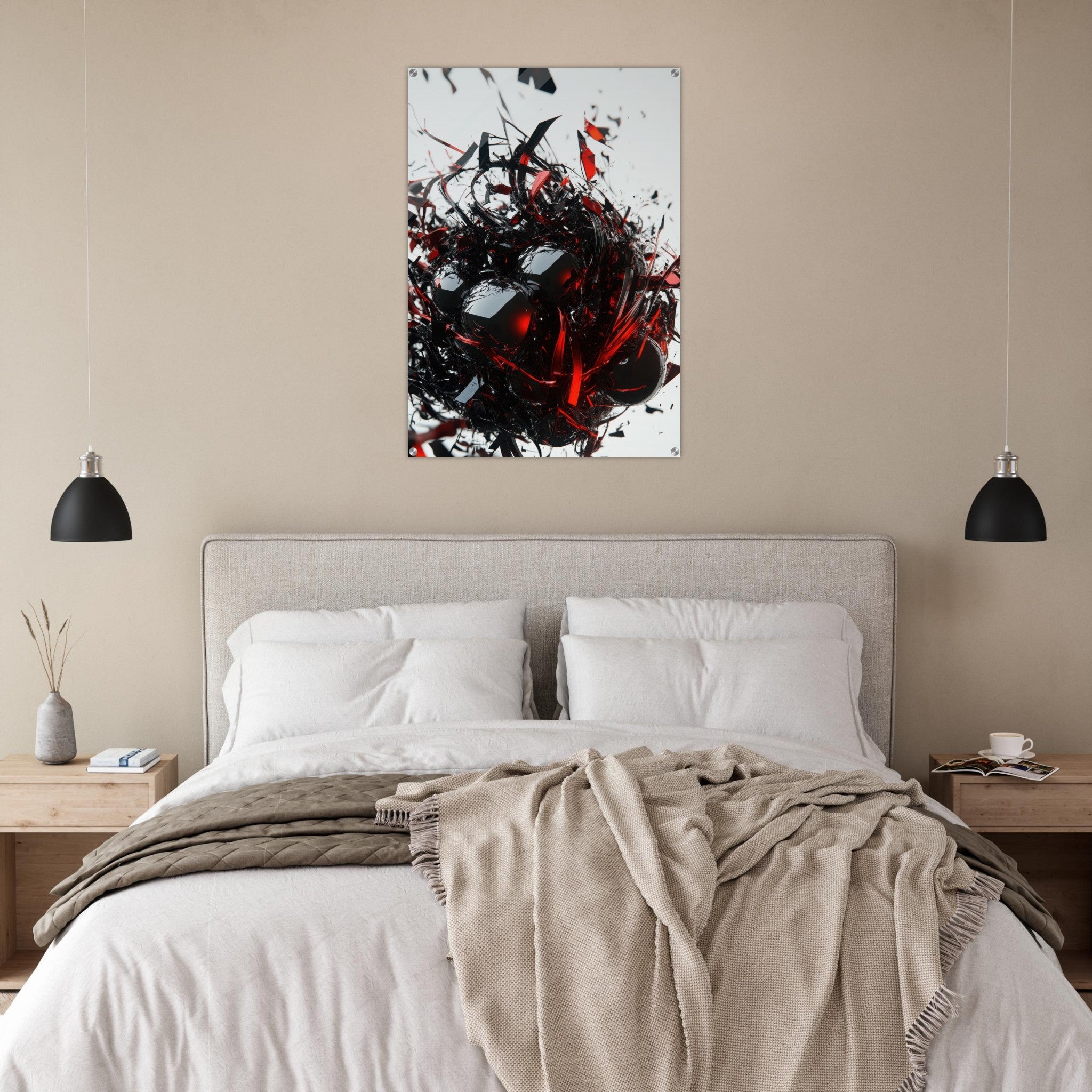 Acrylic Print Portrait - Gravitys Collapse A violent implosion of fragment 4 - Ai Art Force
