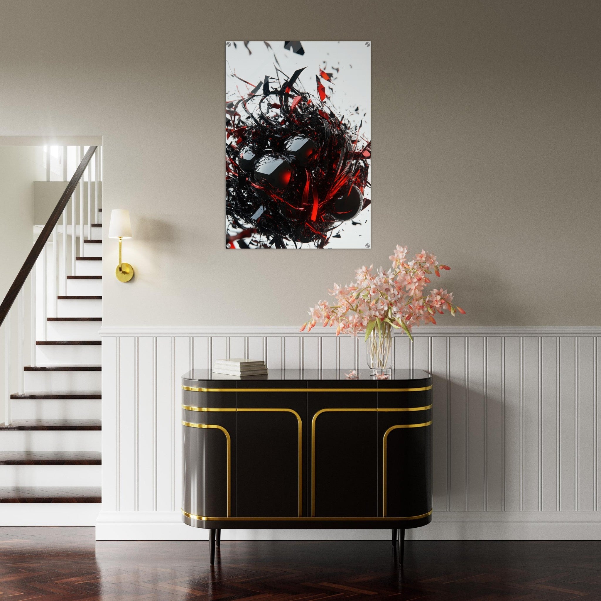 Acrylic Print Portrait - Gravitys Collapse A violent implosion of fragment 4 - Ai Art Force