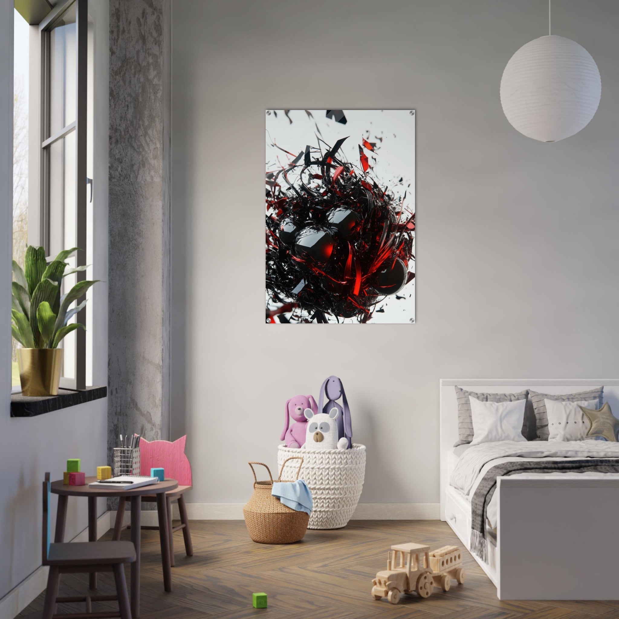 Acrylic Print Portrait - Gravitys Collapse A violent implosion of fragment 4 - Ai Art Force