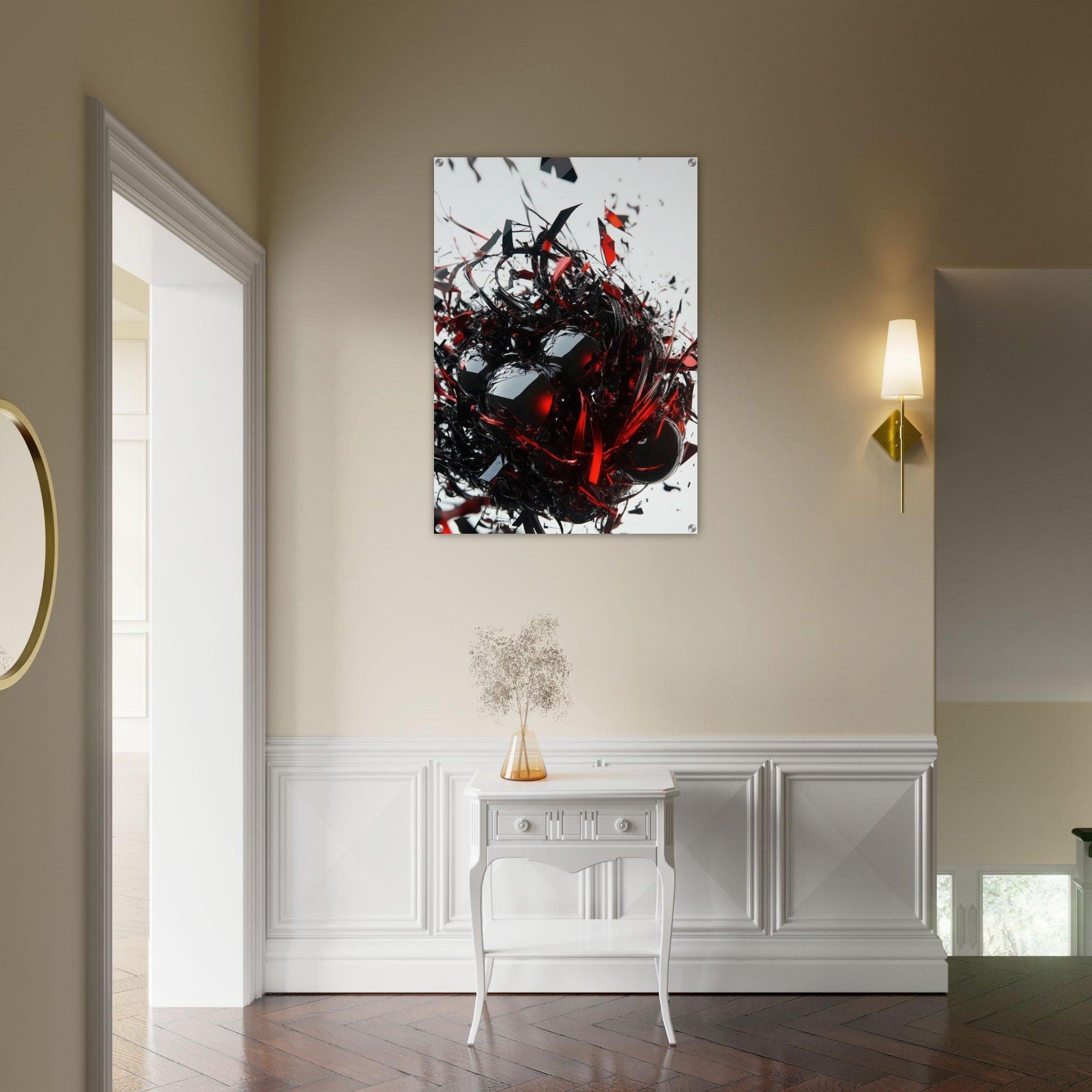 Acrylic Print Portrait - Gravitys Collapse A violent implosion of fragment 4 - Ai Art Force