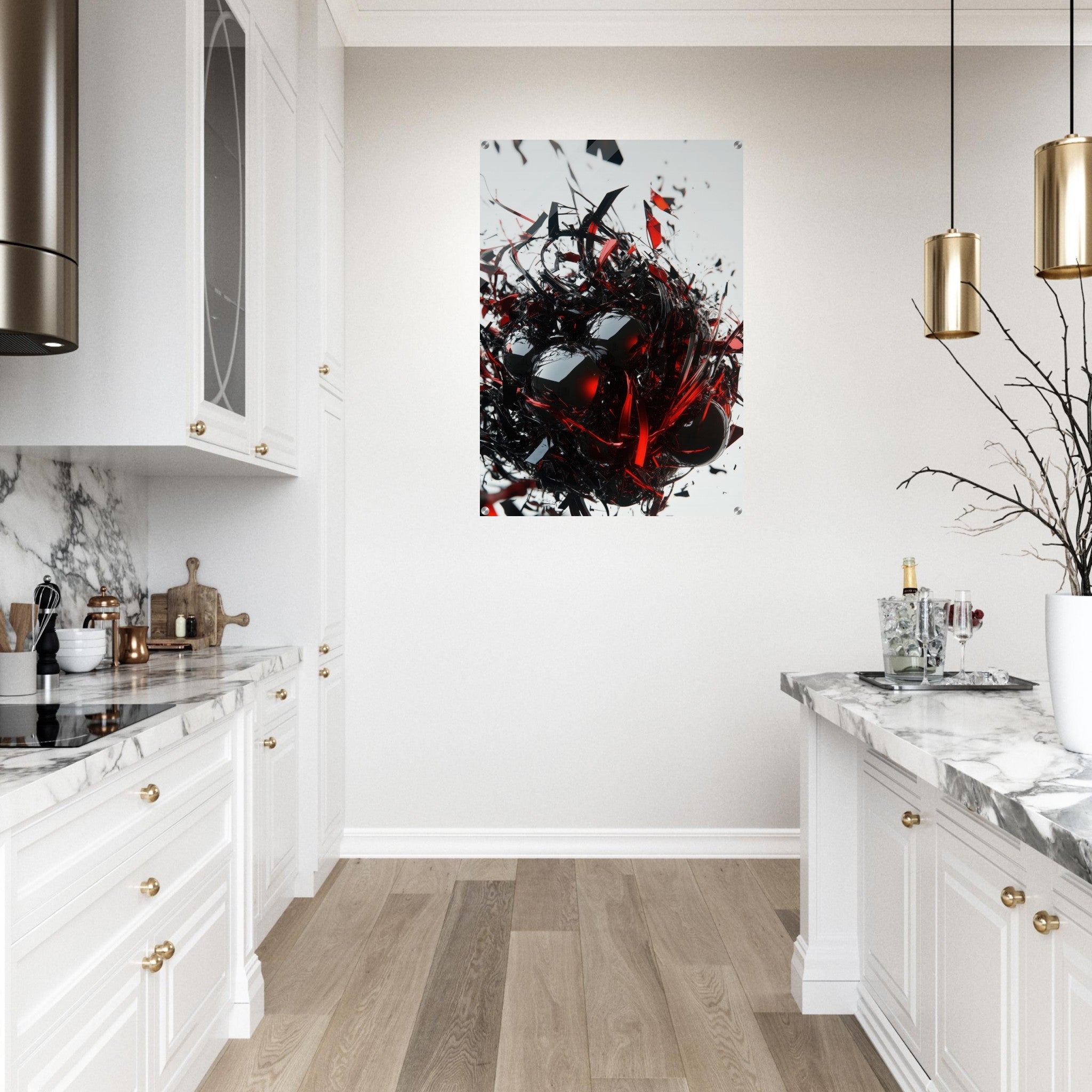 Acrylic Print Portrait - Gravitys Collapse A violent implosion of fragment 4 - Ai Art Force