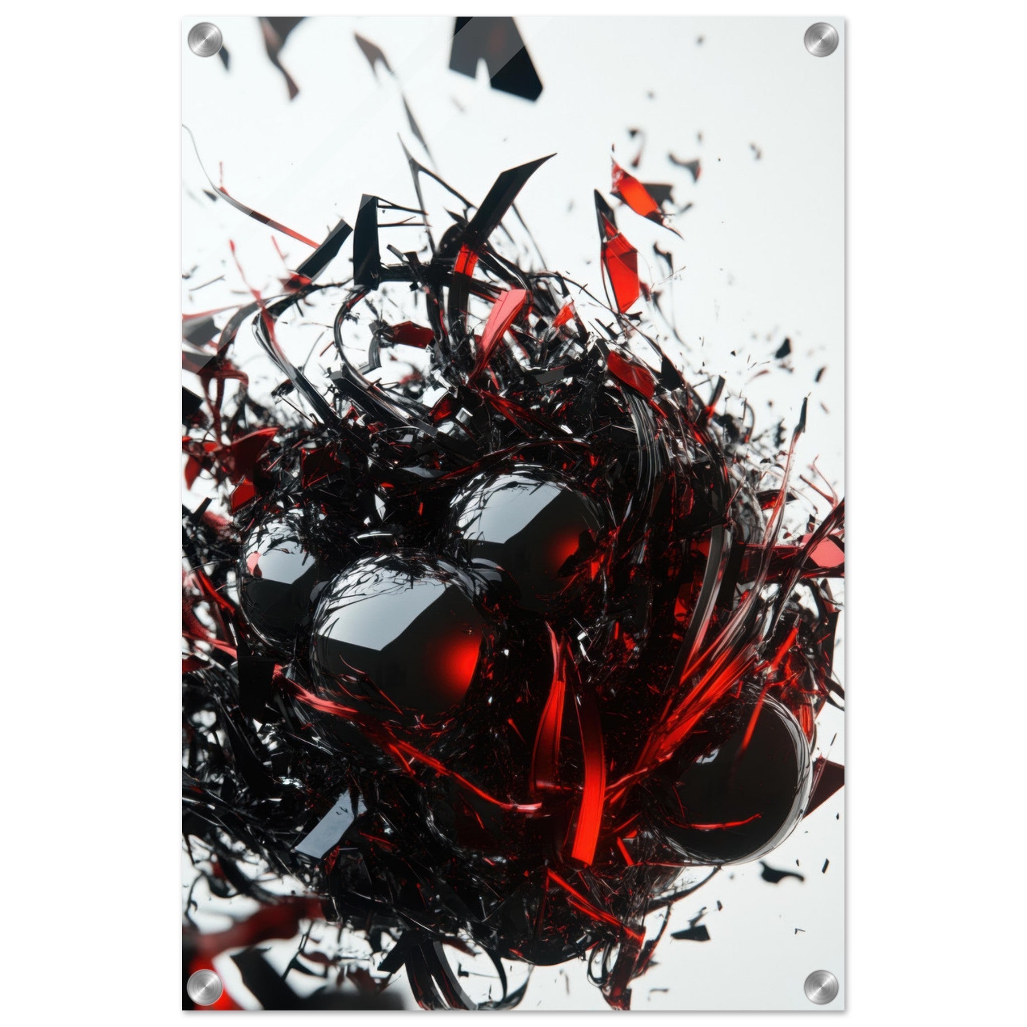 Acrylic Print Portrait - Gravitys Collapse A violent implosion of fragment 4 - Ai Art Force