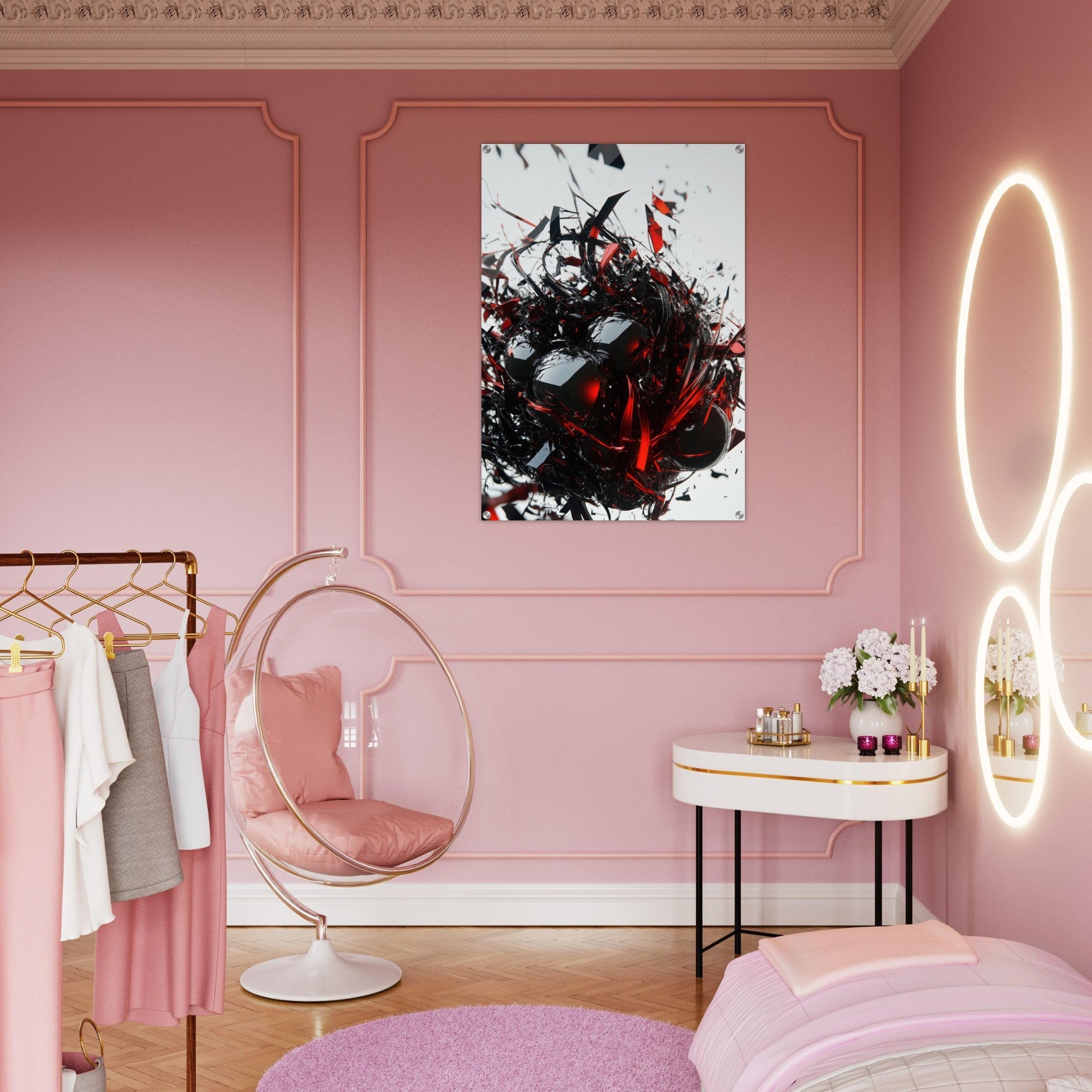 Acrylic Print Portrait - Gravitys Collapse A violent implosion of fragment 4 - Ai Art Force