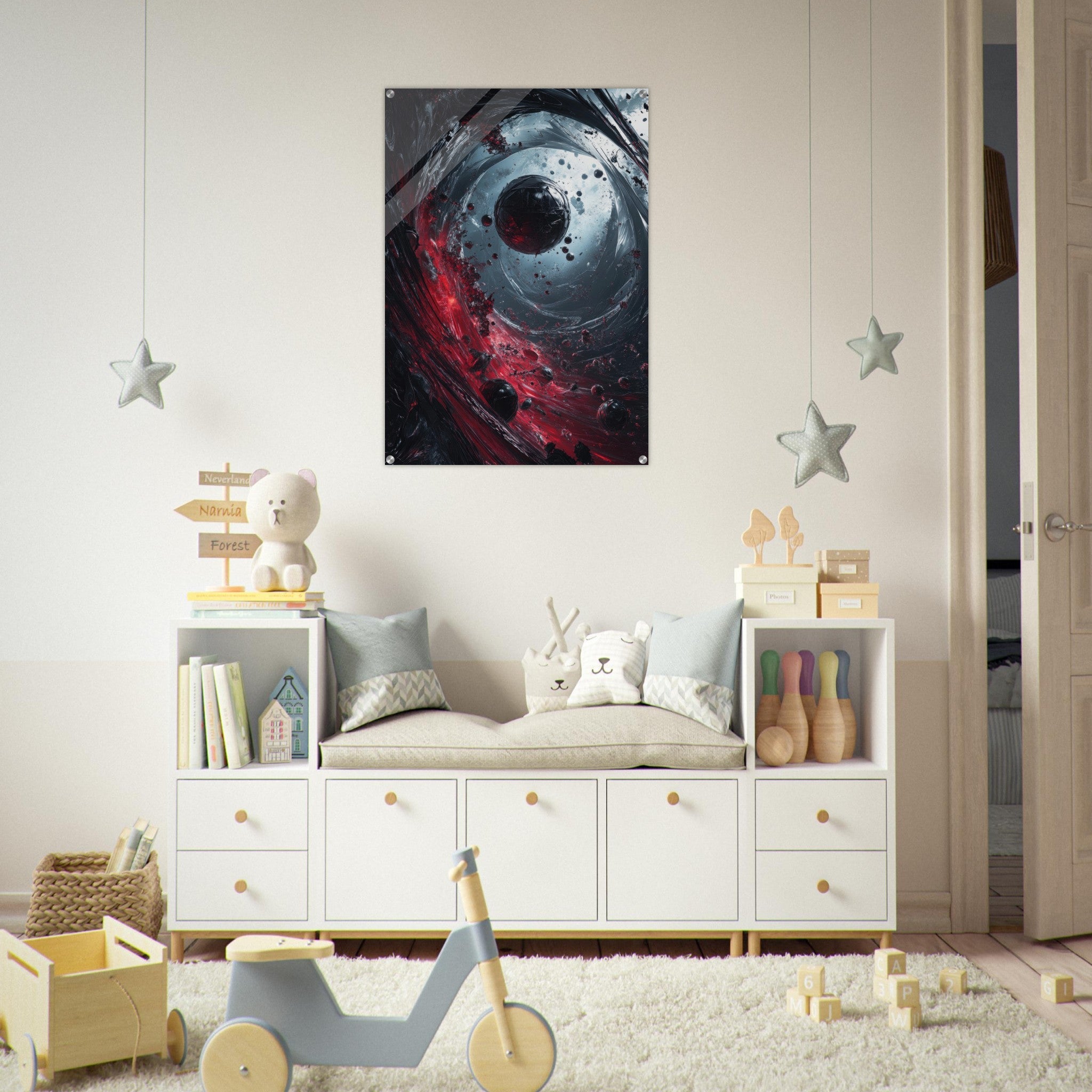 Acrylic Print Portrait - Gravitys Collapse A violent implosion of fragment 6 - Ai Art Force