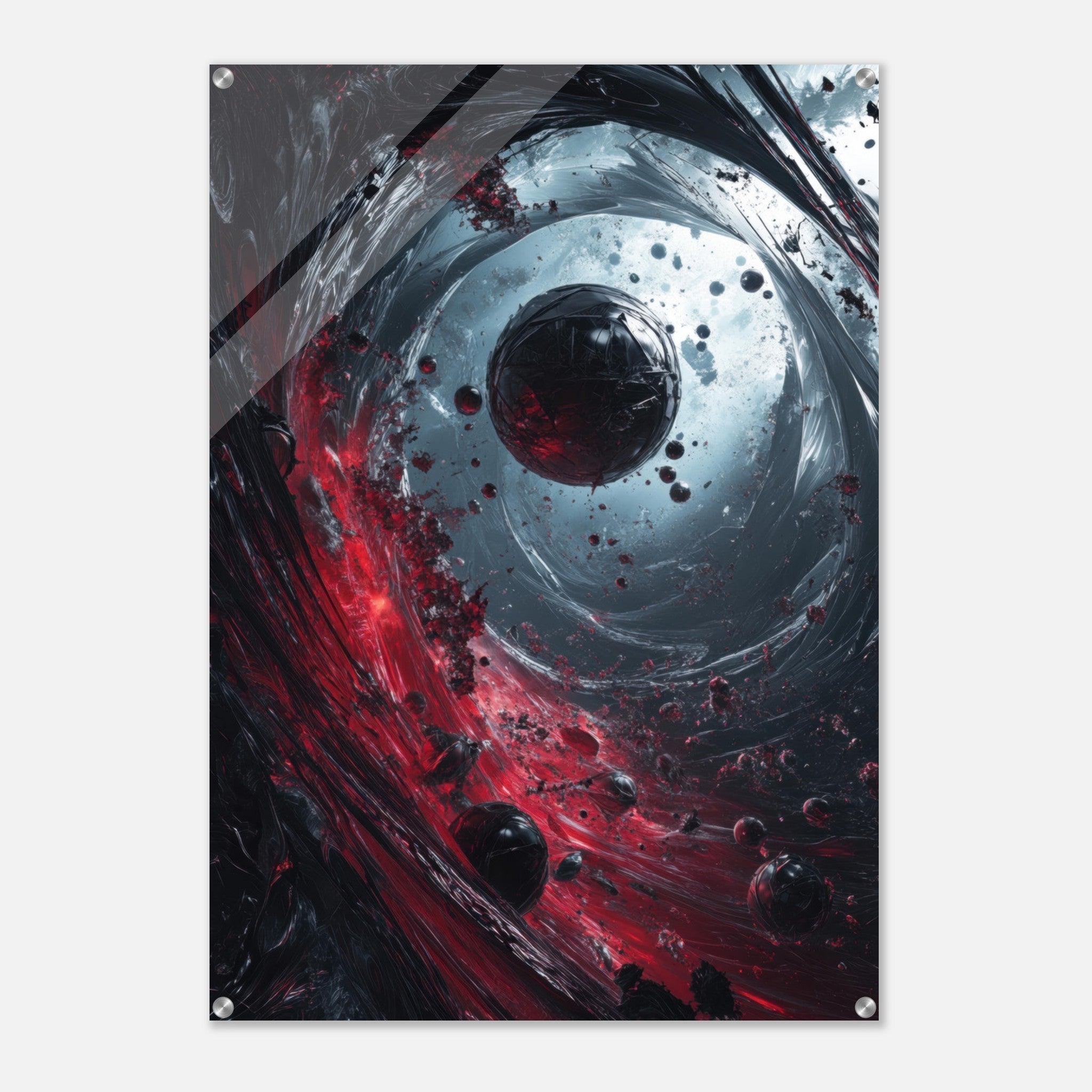 Acrylic Print Portrait - Gravitys Collapse A violent implosion of fragment 6 - Ai Art Force