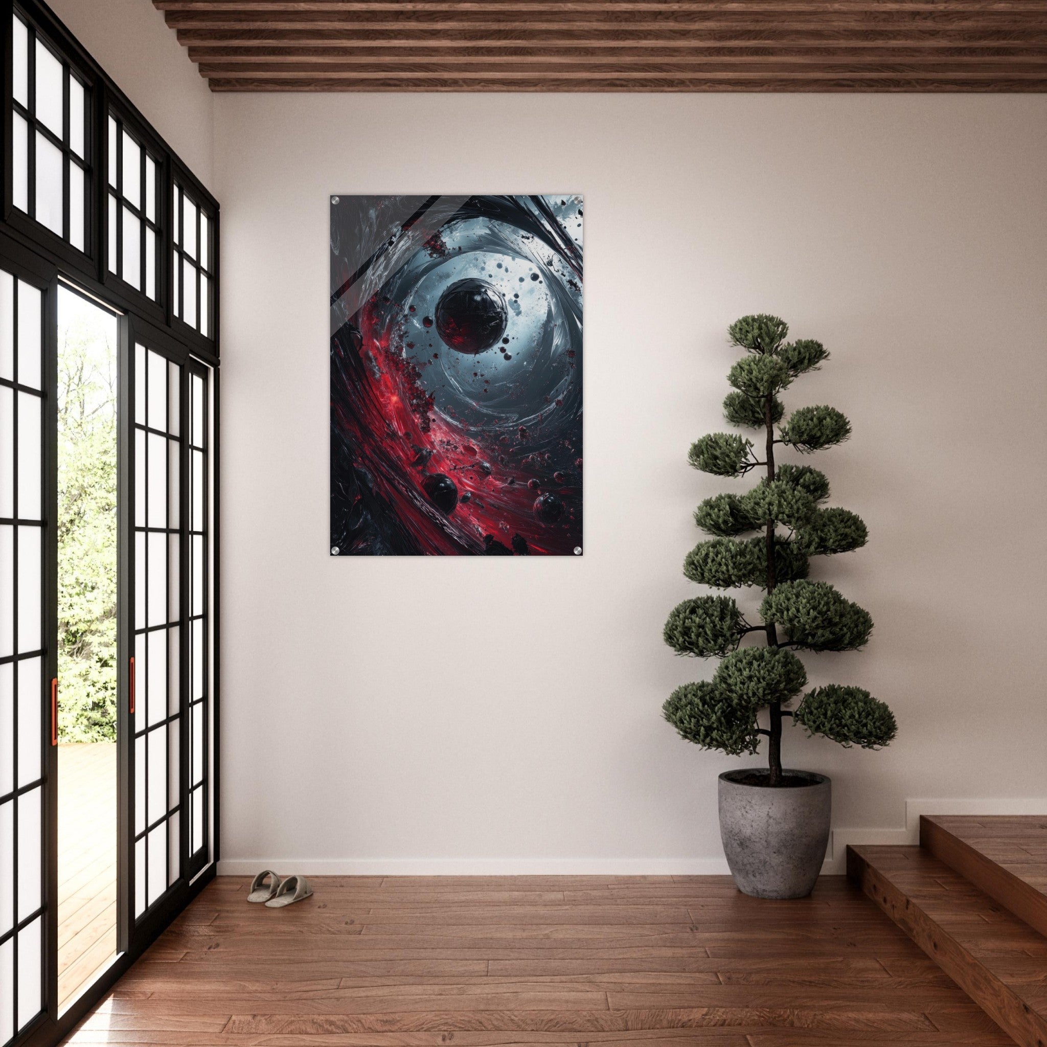 Acrylic Print Portrait - Gravitys Collapse A violent implosion of fragment 6 - Ai Art Force
