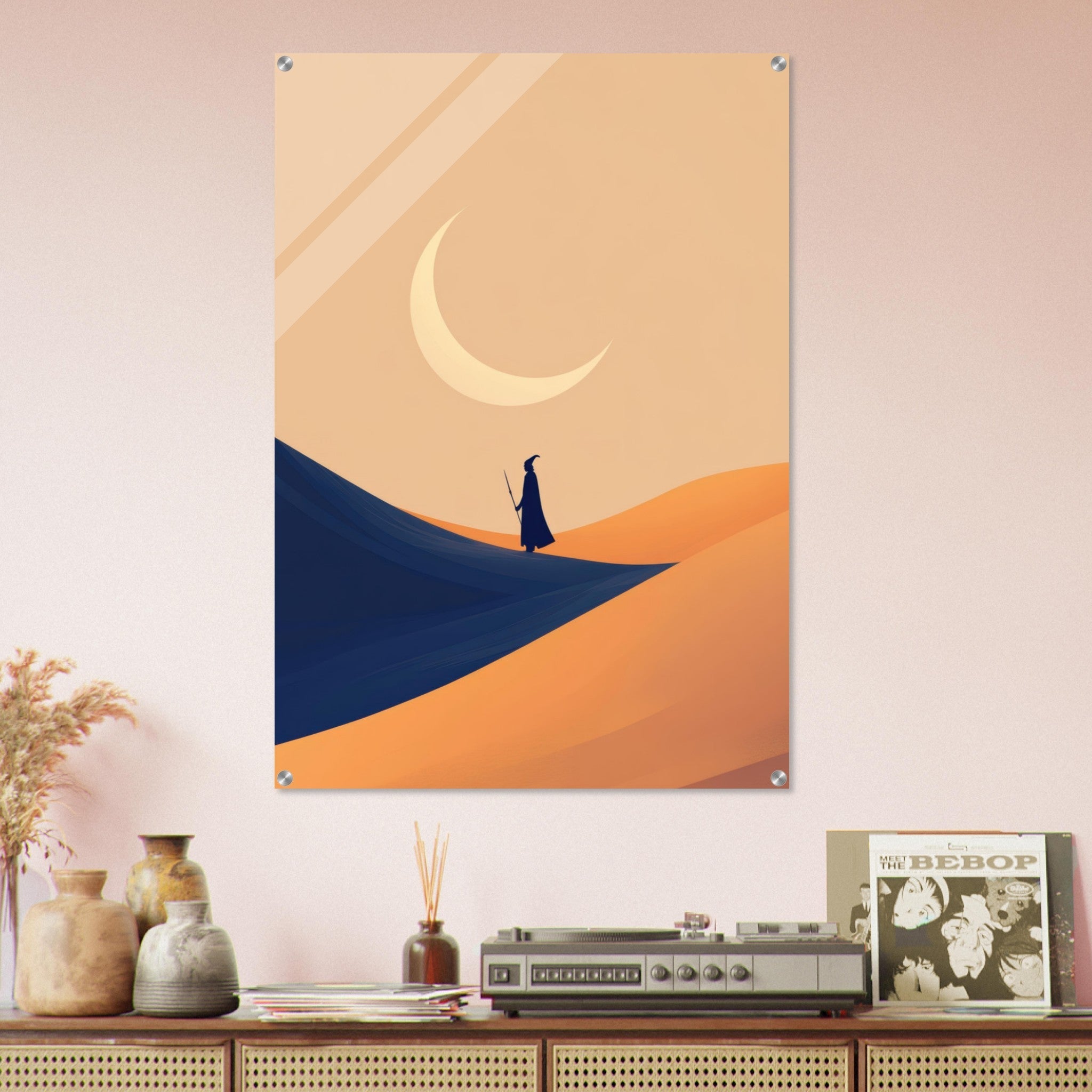 Acrylic Print Portrait - Minimalist Magical Landscape A sleek minimalist 3 - Shop Ai Art WebShop - Digital Art online Store