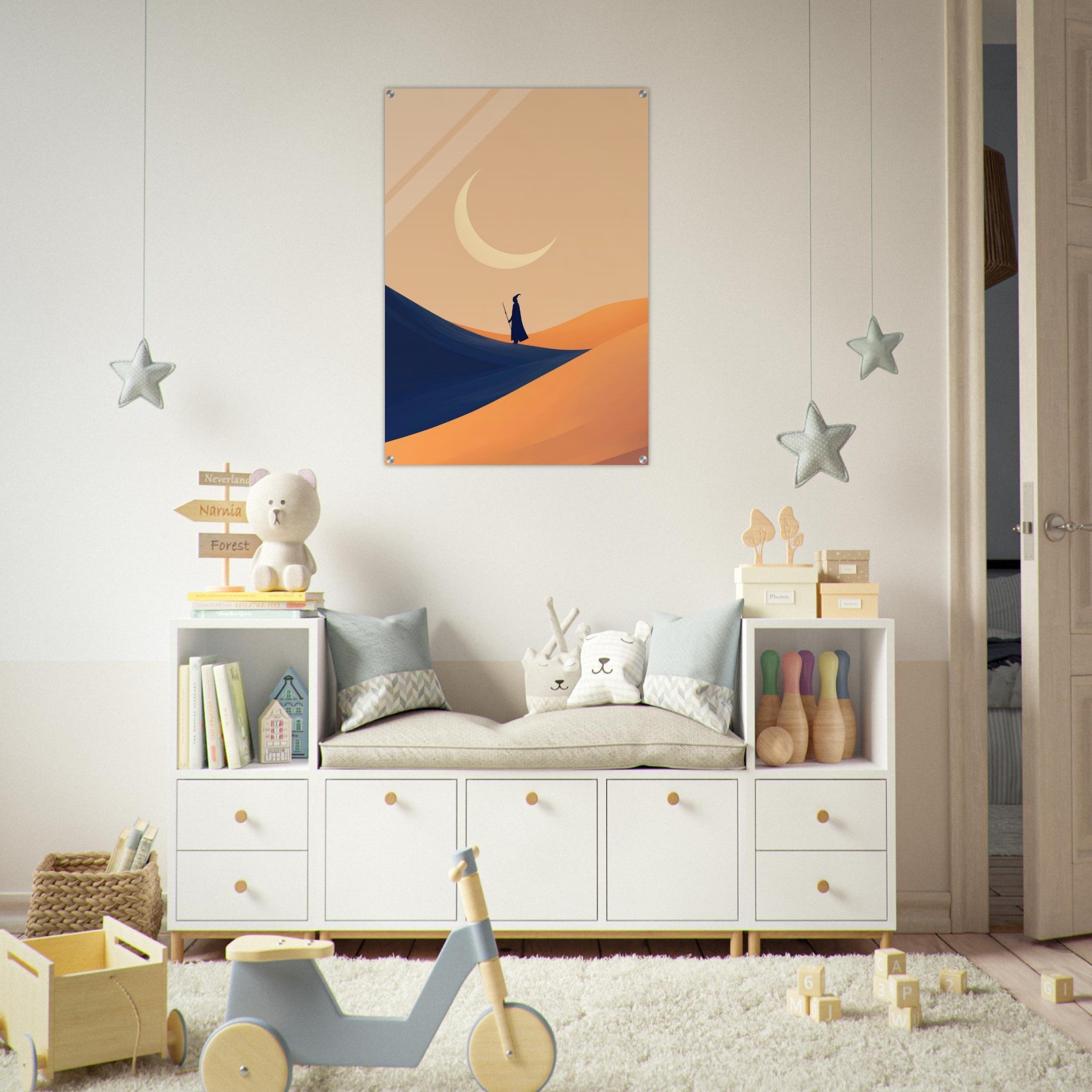 Acrylic Print Portrait - Minimalist Magical Landscape A sleek minimalist 3 - Shop Ai Art WebShop - Digital Art online Store