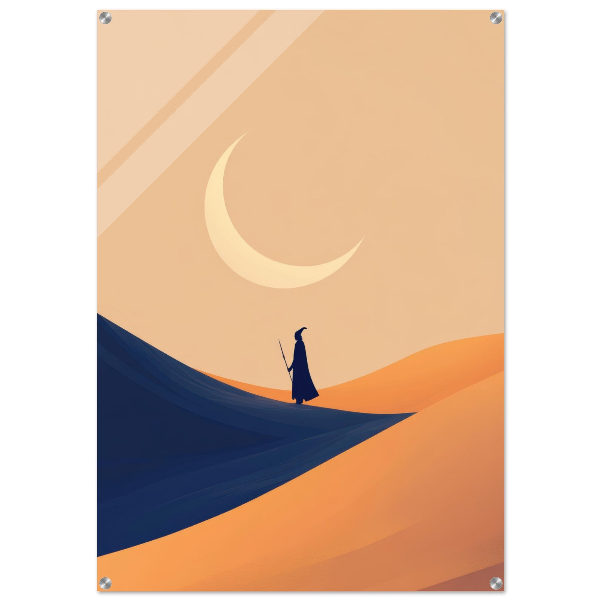 Acrylic Print Portrait - Minimalist Magical Landscape A sleek minimalist 3 - Shop Ai Art WebShop - Digital Art online Store