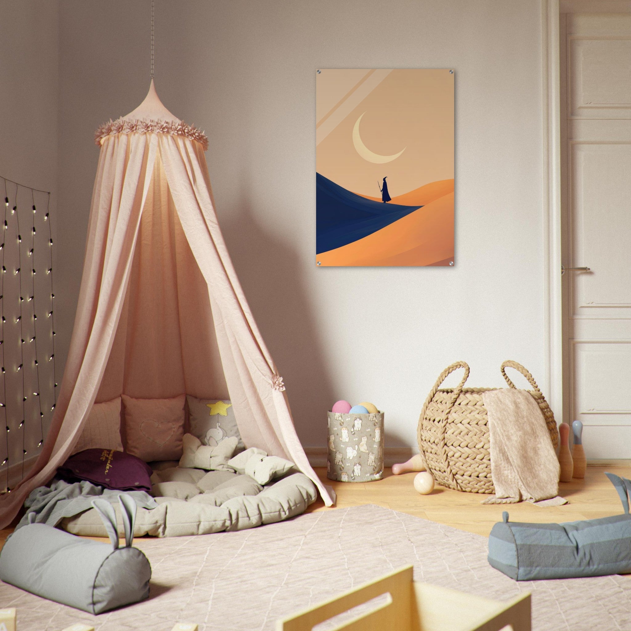 Acrylic Print Portrait - Minimalist Magical Landscape A sleek minimalist 3 - Shop Ai Art WebShop - Digital Art online Store